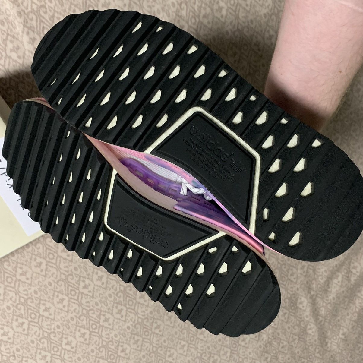 Adidas × Pharrell Adidas Human Race NMD “Holi Festival” (Pink Glow) 2018 Size US 10.5 / EU 43-44 - 14 Thumbnail