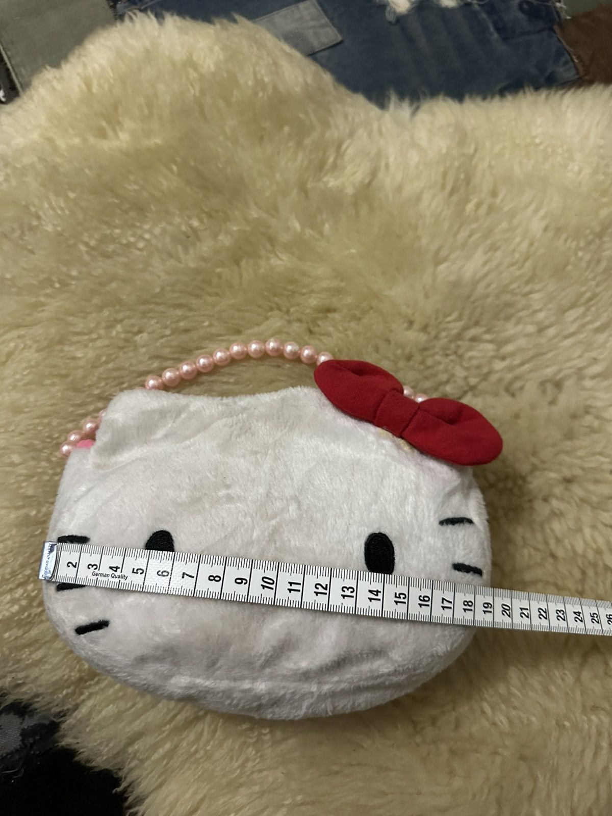 Cartoon Network Cute Hello Kitty Mini Handbag Nice Design Pearl Handle Size ONE SIZE - 9 Thumbnail