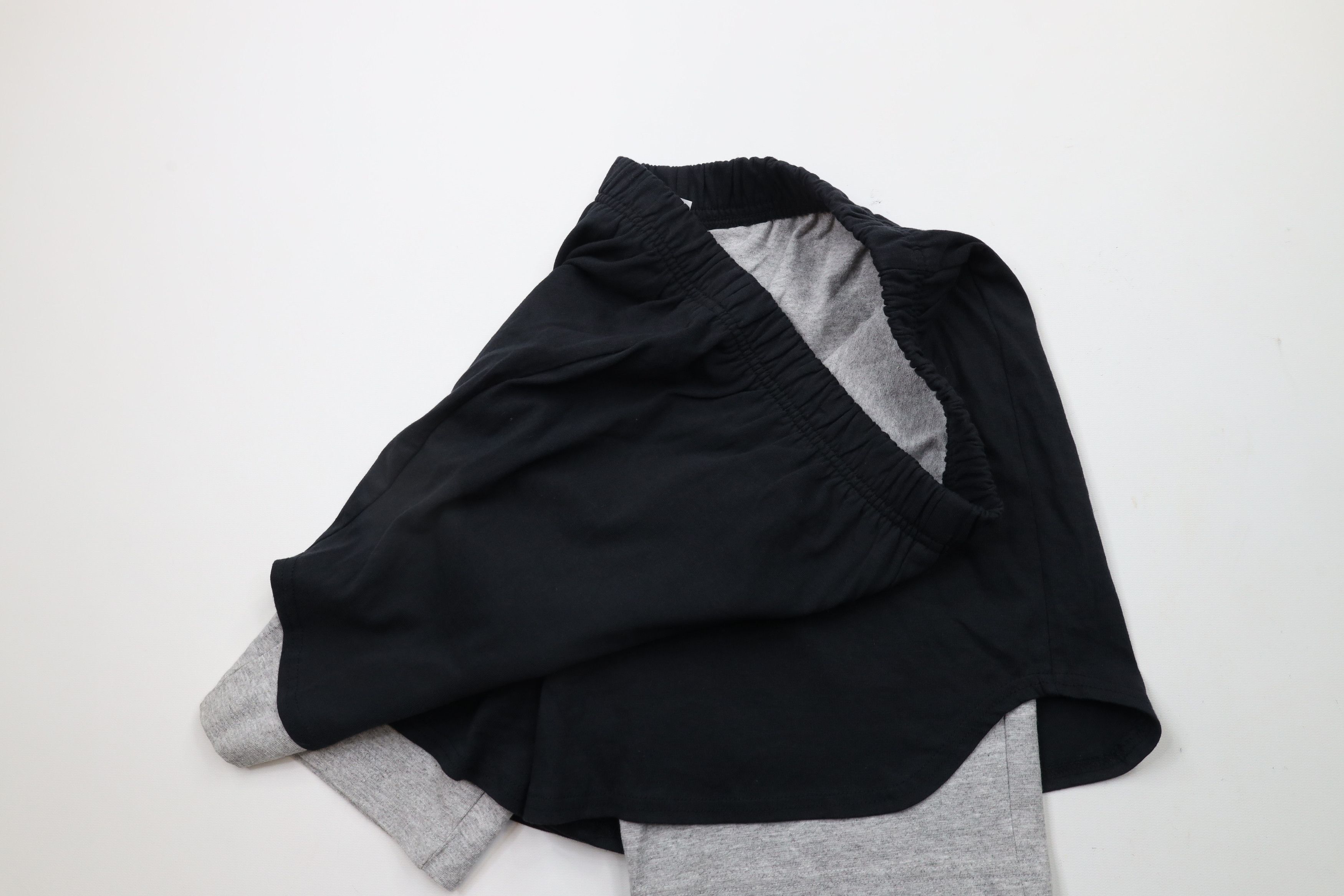 Vintage Vintage 90s Streetwear Knee Layered Cotton Shorts Black Size US 34 / EU 50 - 5 Thumbnail