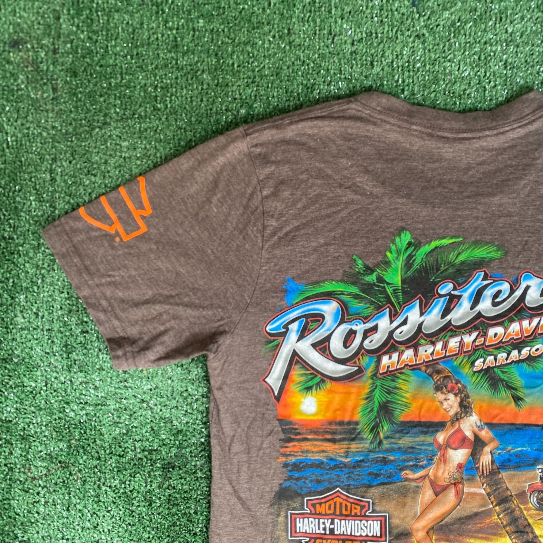 Harley Davidson Vintage Y2K Harley Davidson Shirt Beach Pin Up Girl Biker Te Size US S / EU 44-46 / 1 - 2 Thumbnail