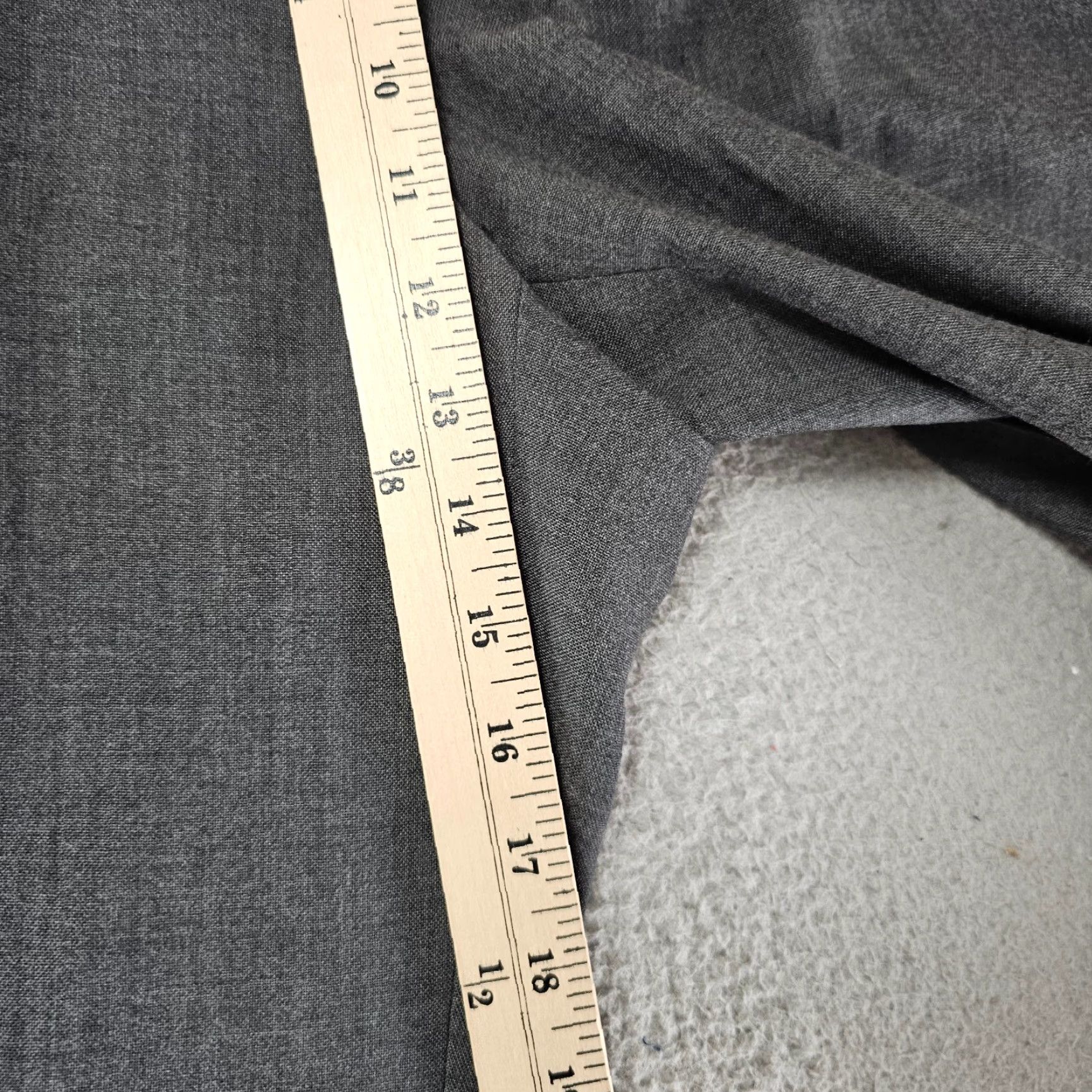 Vintage Towncraft Dress Pants Mens 35x32 Wool Blend Wrinkle Resistant Flat Front Trousers Gray Size US 35 - 6 Thumbnail