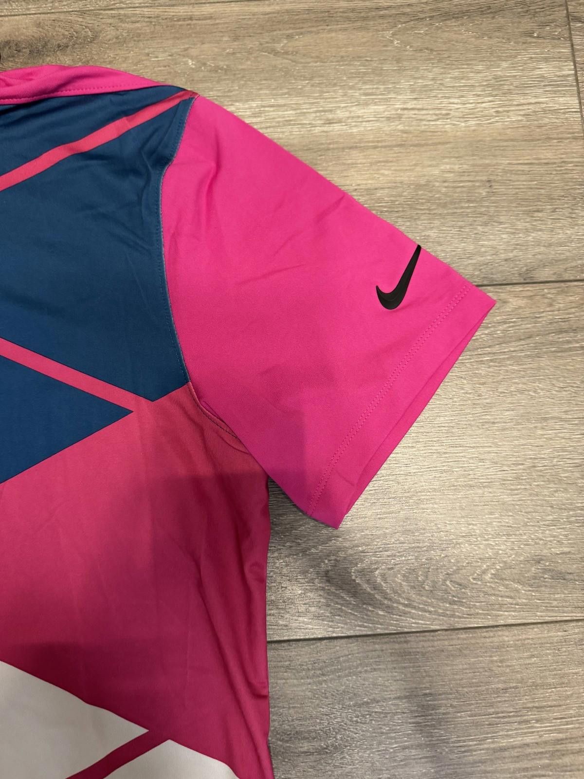 Nike Nike Golf Polo Shirt Mens Medium Pink Black Tour Performance Size US M / EU 48-50 / 2 - 3 Thumbnail