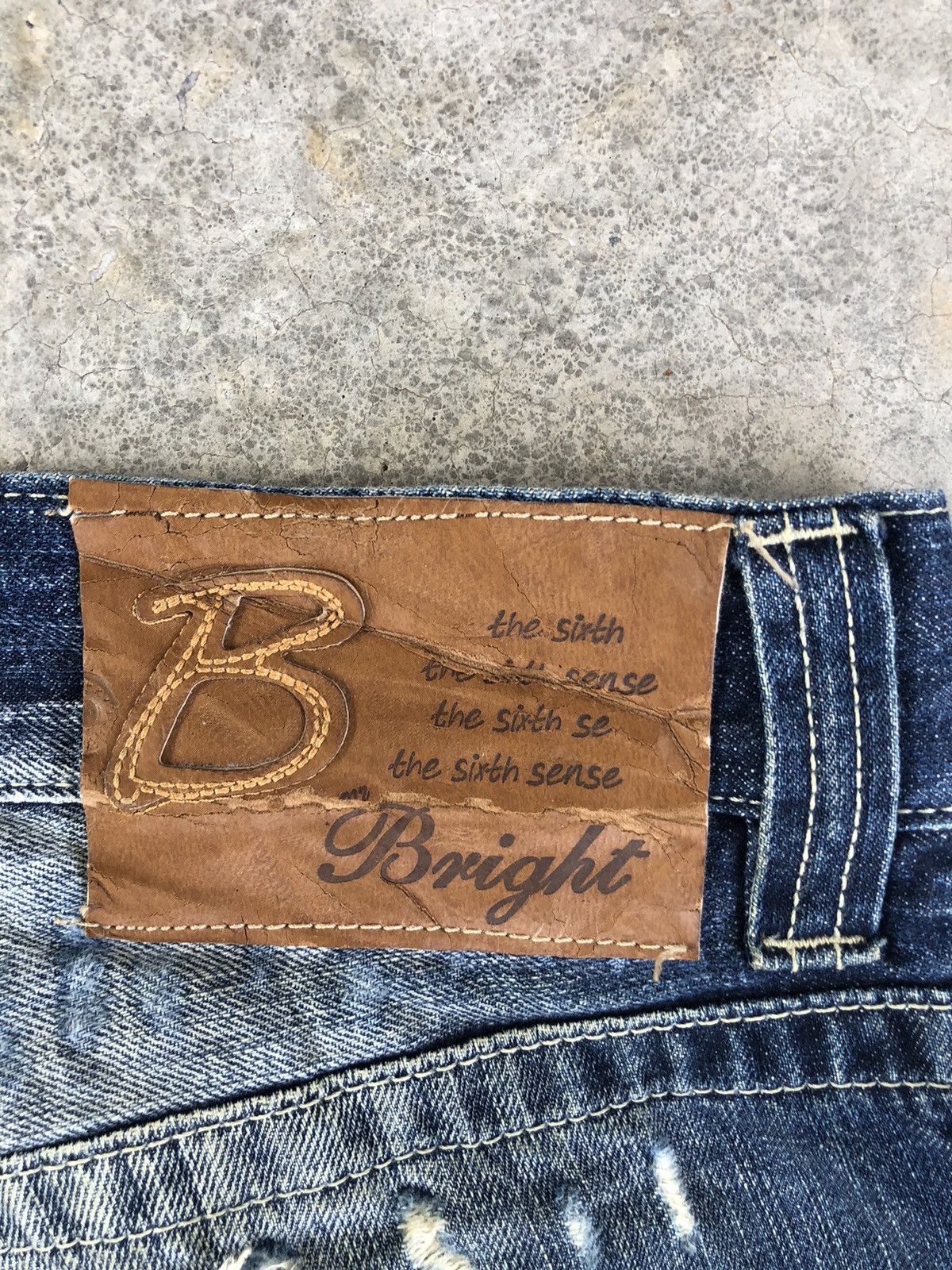 Ends Repair Japanese Bright Mini Flared Jeans Distressed Jeans Size US 33 - 16 Thumbnail