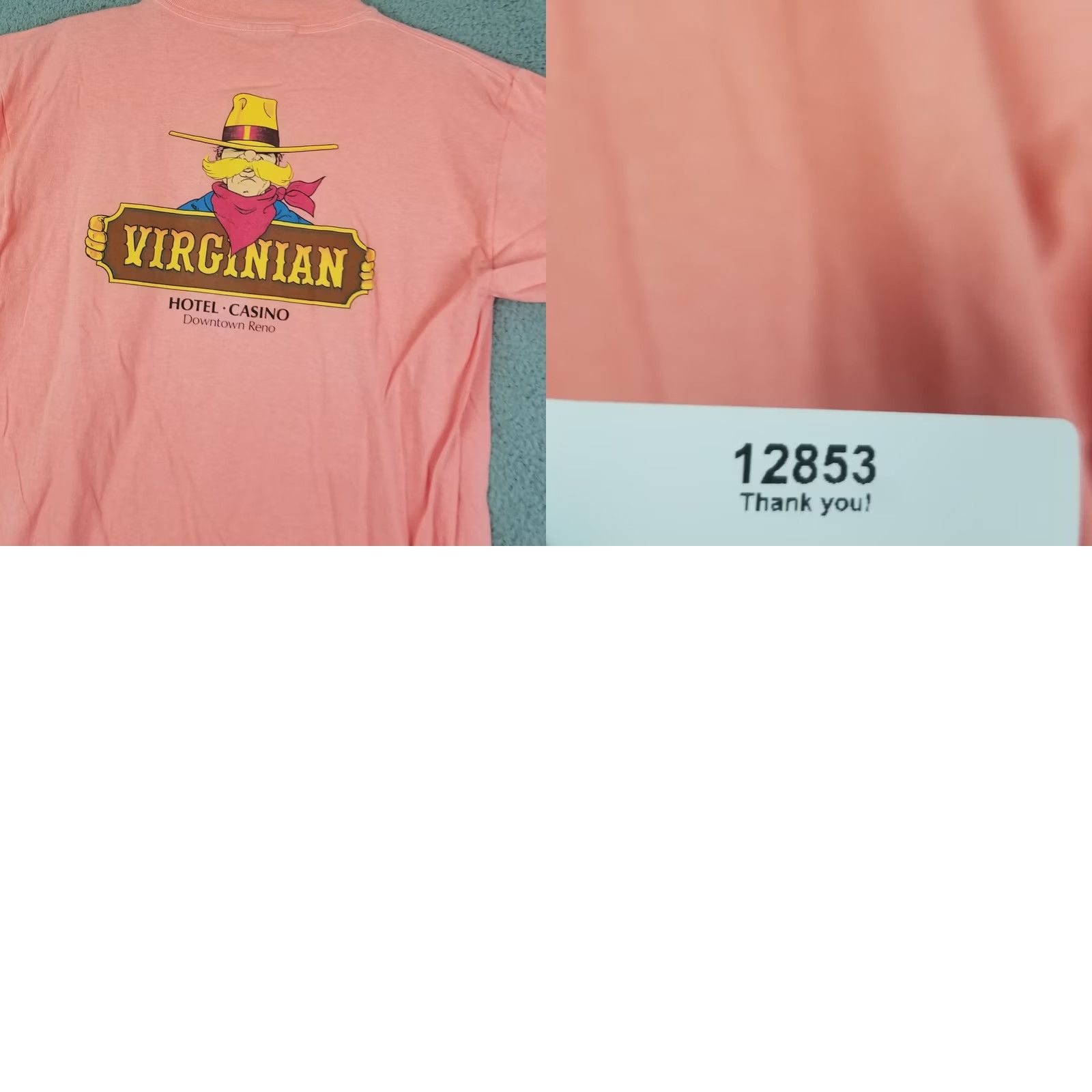 Pinko VINTAGE Virginian Reno Nevada Casino T Shirt M Pink Cowboy Western Gambling Men Shirt 90s Size US M / EU 48-50 / 2 - 8 Thumbnail