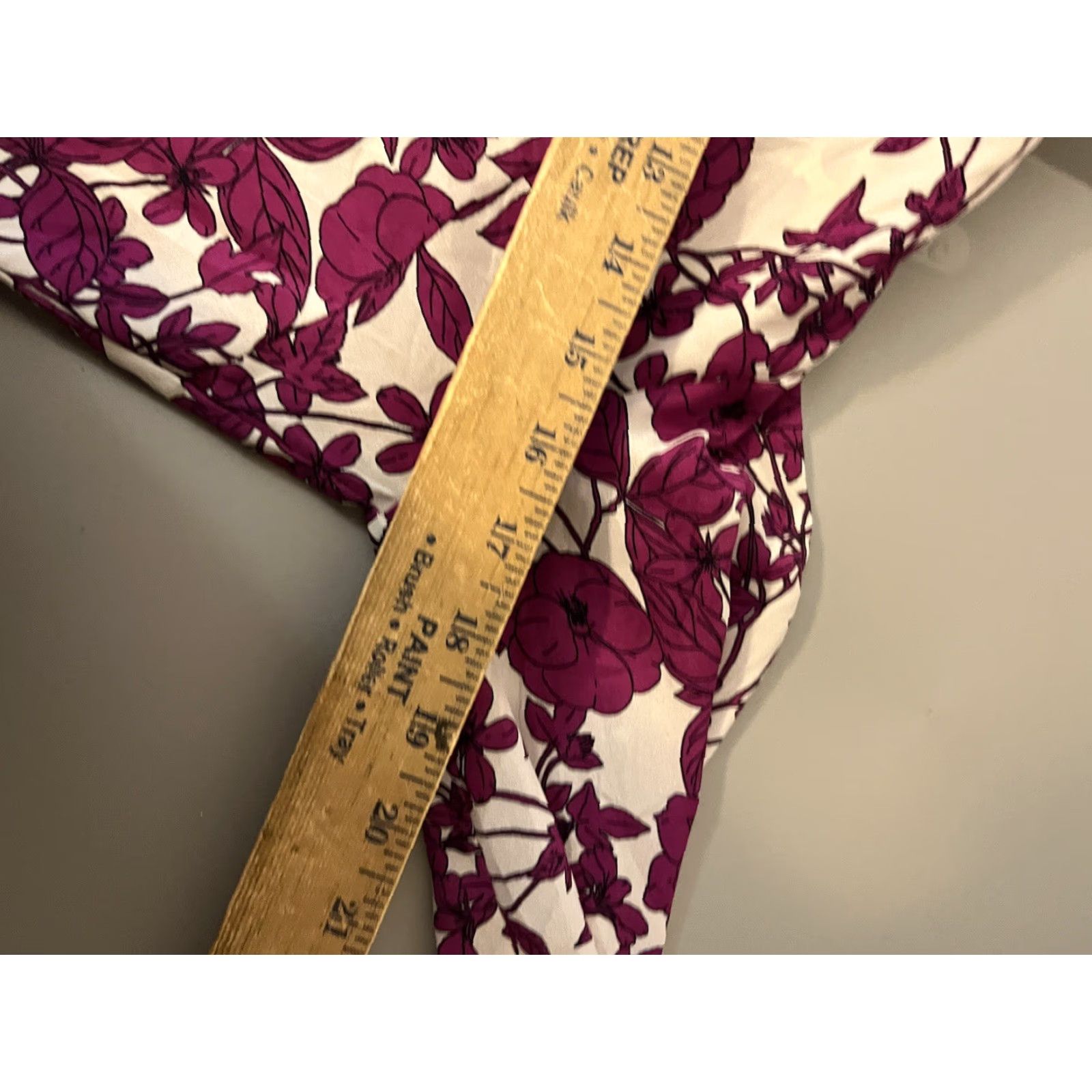 Banana Republic Banana Republic Women's Blouse 3/4 Sleeve Boat Neck XS Purple Floral Shirt Womens Size XS / US 0-2 / IT 36-38 - 5 Thumbnail