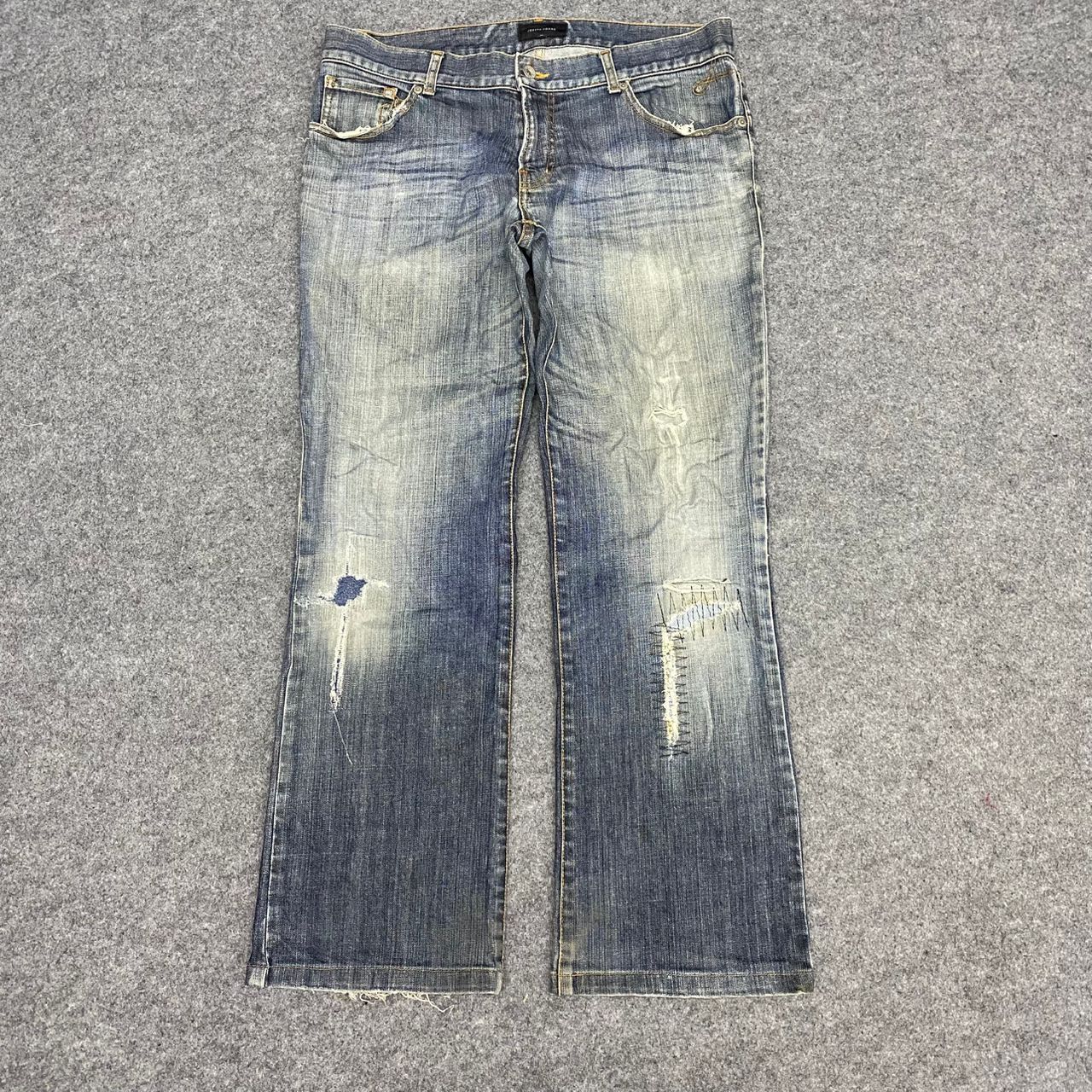 If Six Was Nine 💥Best Offer💥Vintage Joseph Homme Flare Distressed Denim Size US 36 / EU 52 - 1 Thumbnail