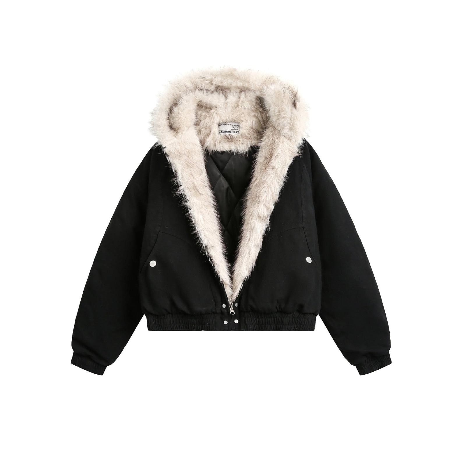 Japanese Brand Gray Faux Fur Lined Bomber Jacket, Men's Casual Outerwear Size US M / EU 48-50 / 2 - 7 Thumbnail
