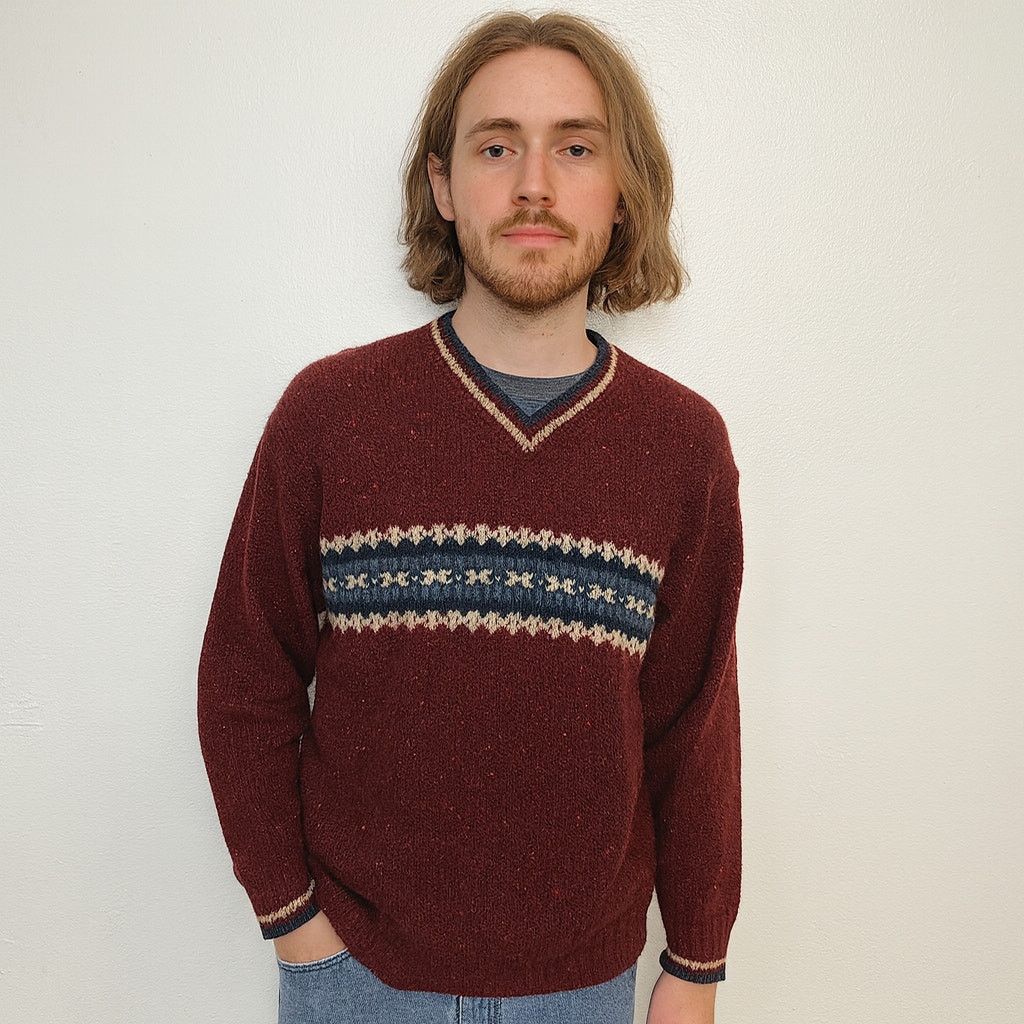 Chaps Ralph Lauren Vintage 90s Chaps Ralph Lauren Wool Sweater Mens Large Red Size US L / EU 52-54 / 3 - 1 Thumbnail