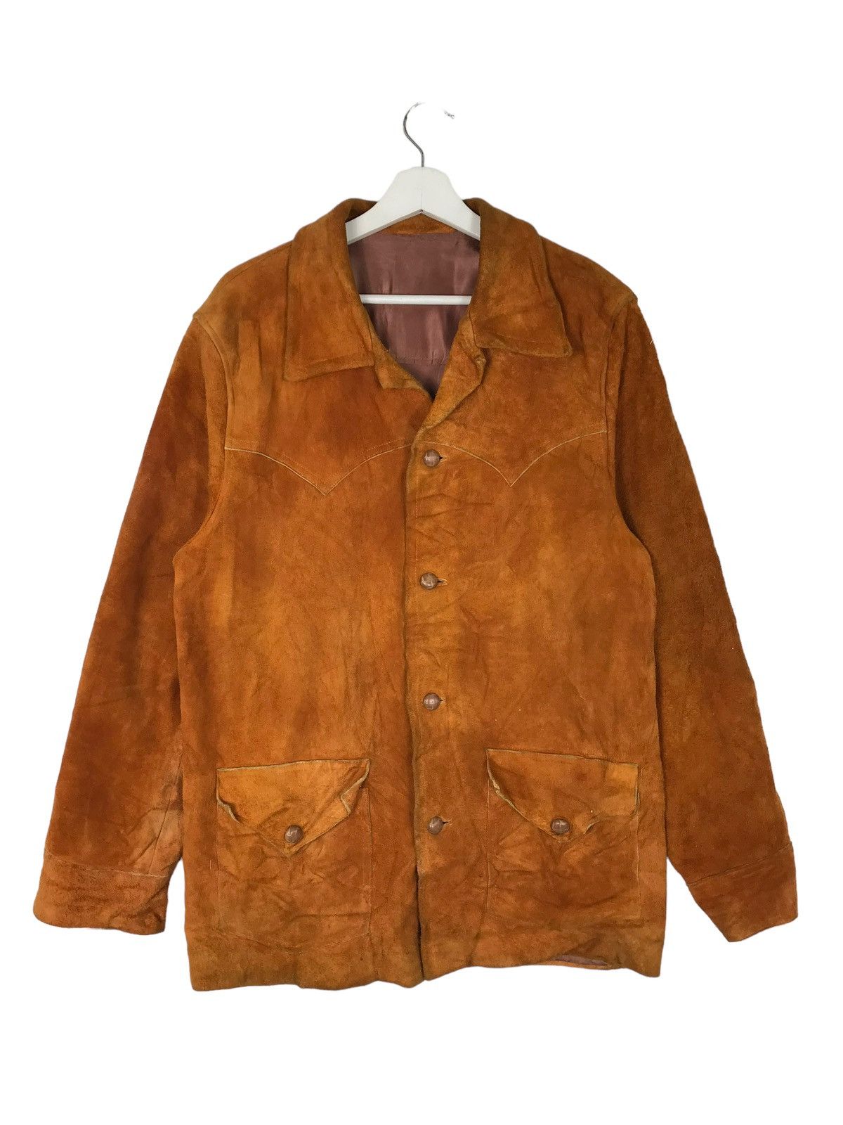 Japanese Brand 💥 1950s VINTAGE SUEDE LEATHER WESTERN JACKET Size US M / EU 48-50 / 2 - 5 Thumbnail