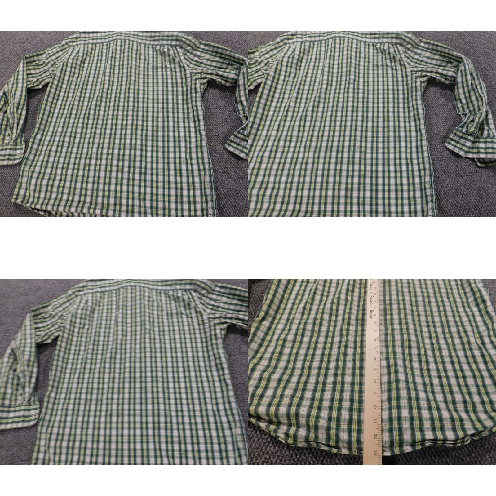 Old Navy Old Navy Shirt XL Green Plaid Button-Up Slim Fit Mens Size US XL / EU 56 / 4 - 8 Thumbnail