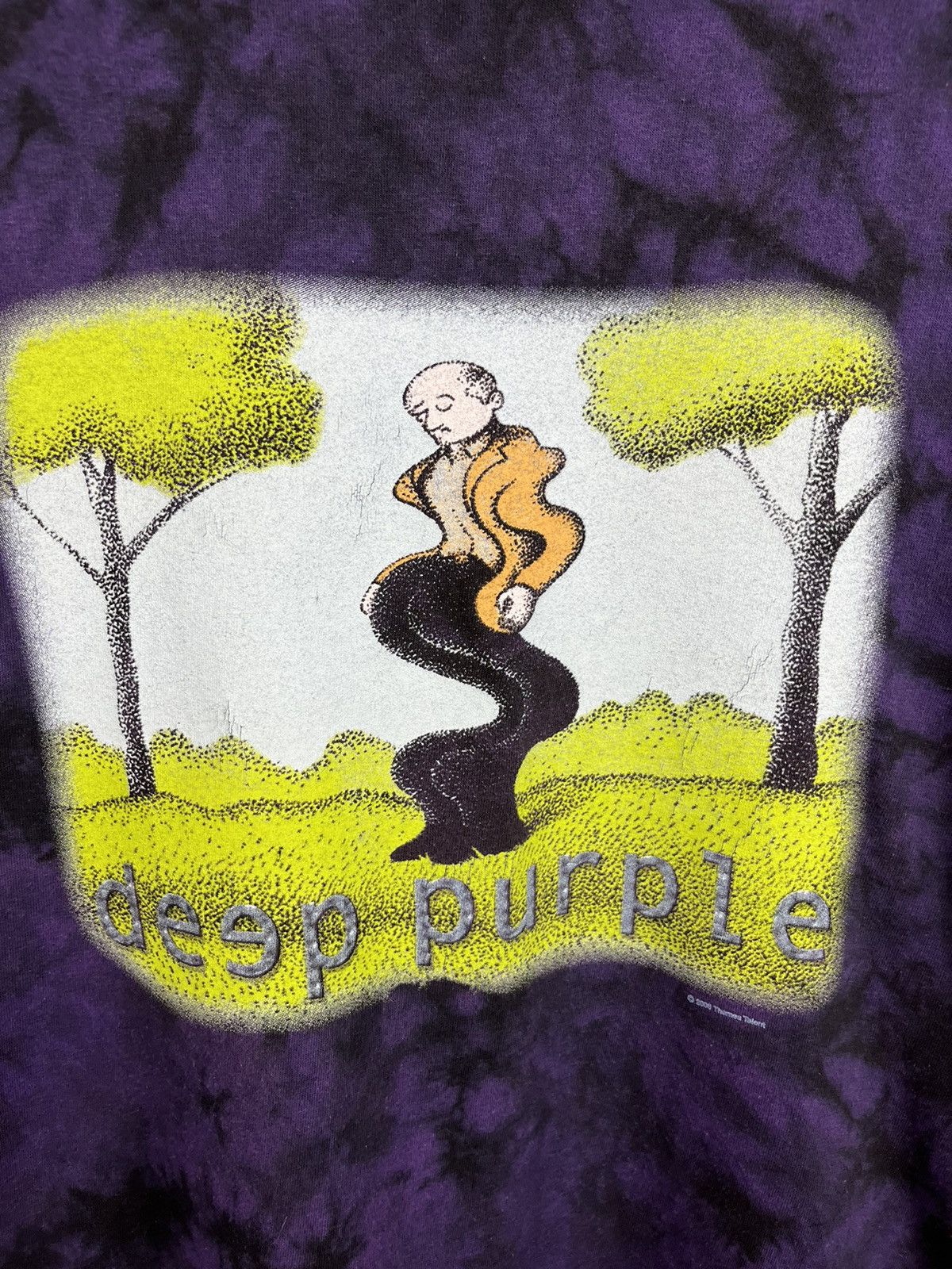 Band Tees × Vintage Vintage Deep Purple tie dye sleeping man artist wave trees Size US XL / EU 56 / 4 - 9 Thumbnail