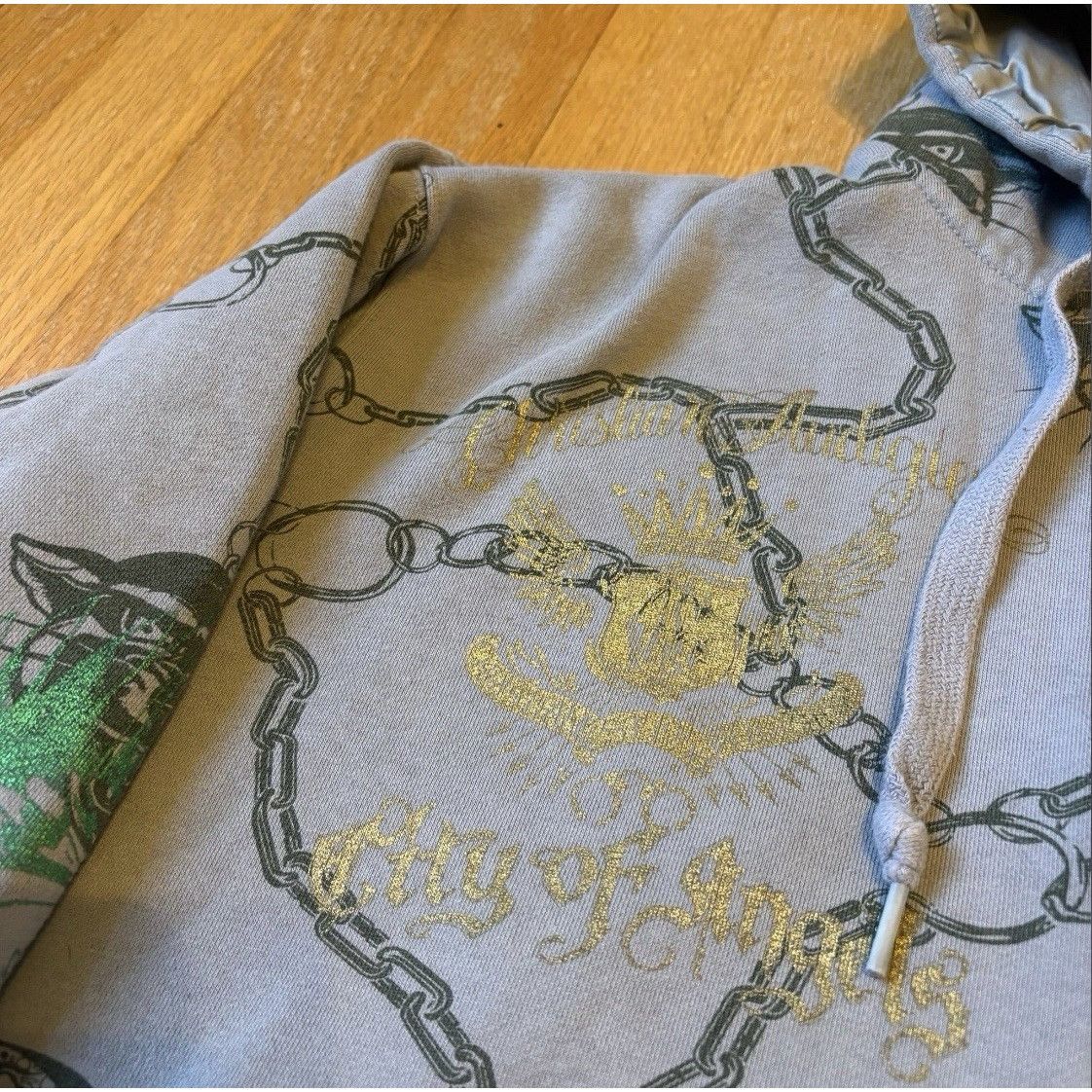 Christian Audigier Christian Audigier Graphic Panther AOP Full Zip Hoodie Gray Size US L / EU 52-54 / 3 - 5 Thumbnail