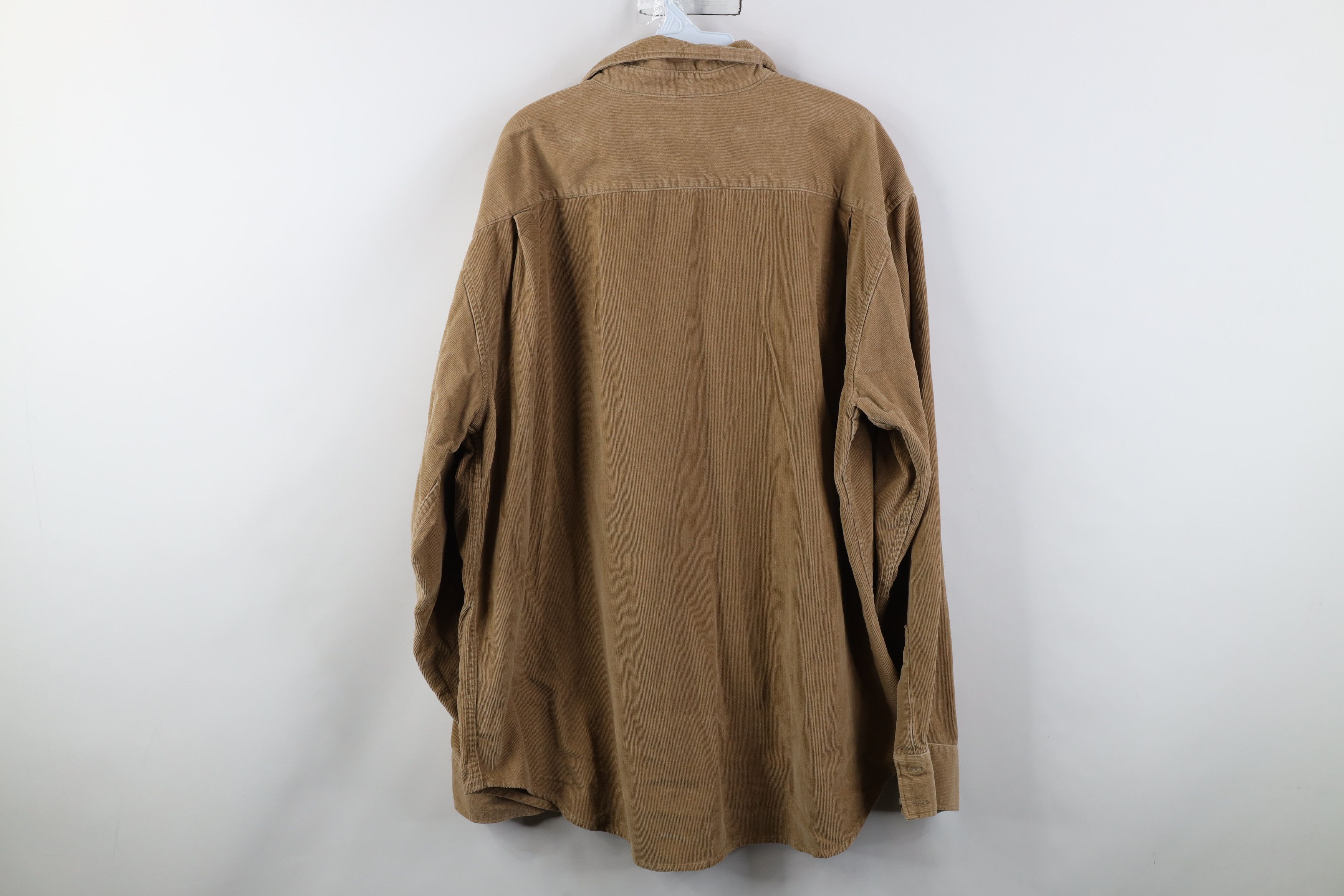 Gap Vintage 90s Y2K Gap Corduroy Collared Button Shirt Beige Tan Size US XXL / EU 58 / 5 - 10 Thumbnail