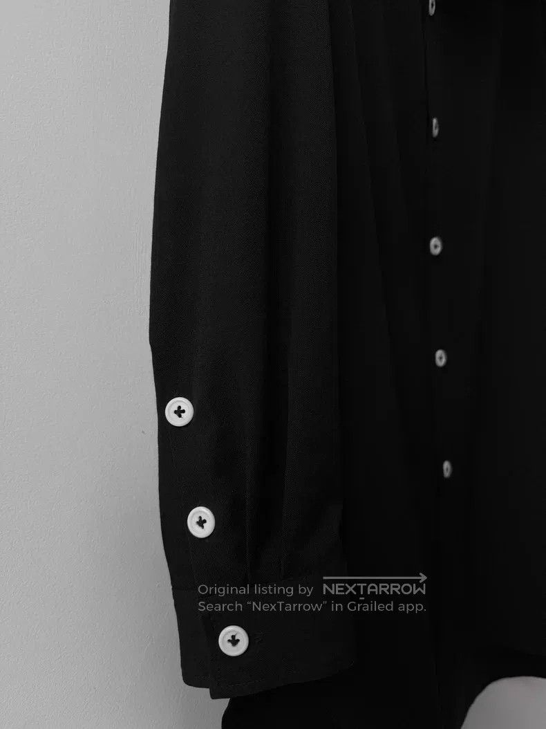 Yohji Yamamoto Yohji Yamamoto 19AW Show White Button Ribbon Shirt Size US M / EU 48-50 / 2 - 8 Thumbnail