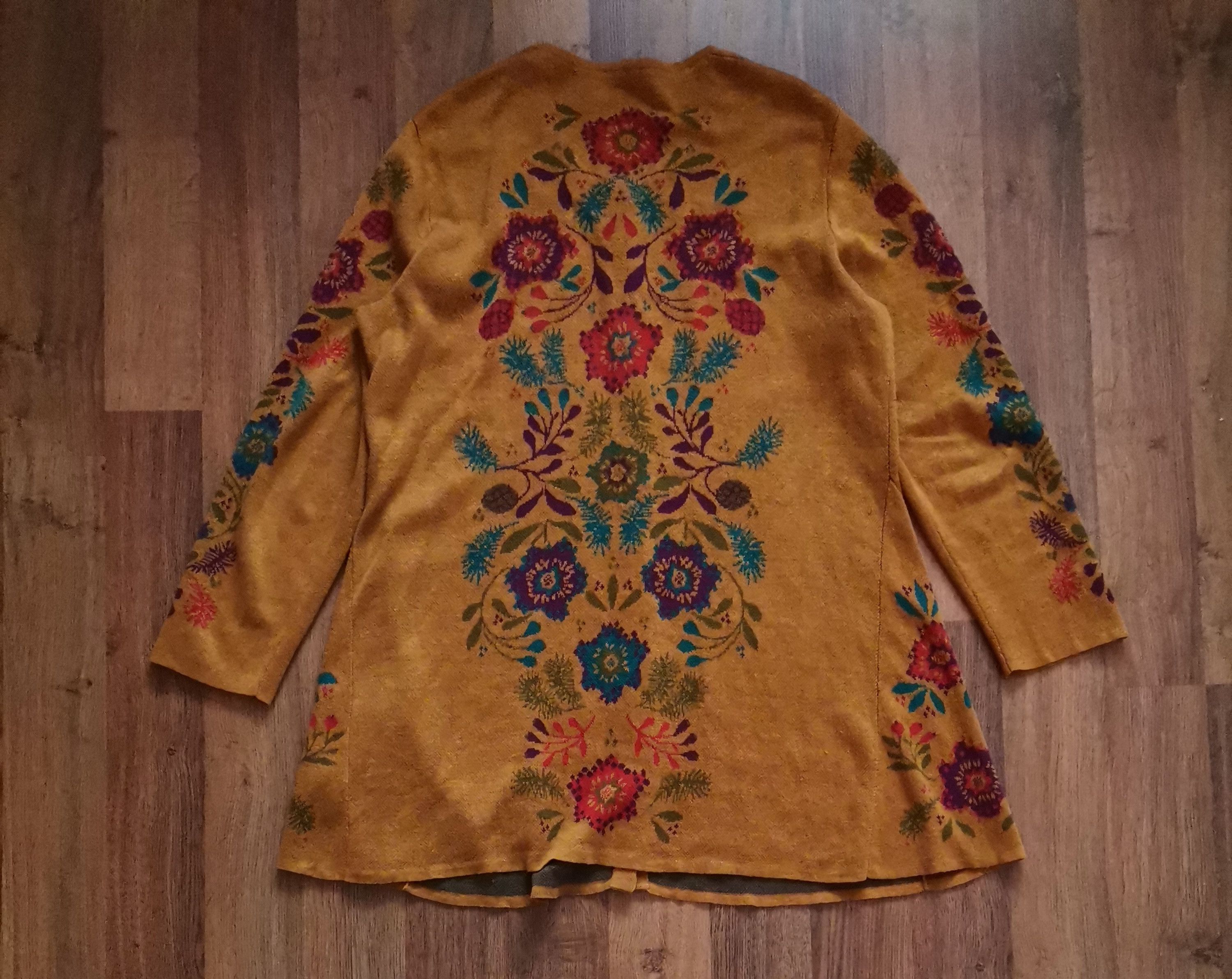 Gudrun Sjoden Vintage Gudrun Sjoden Women's Floral Long Cardigan Size L / US 10 / IT 46 - 4 Thumbnail