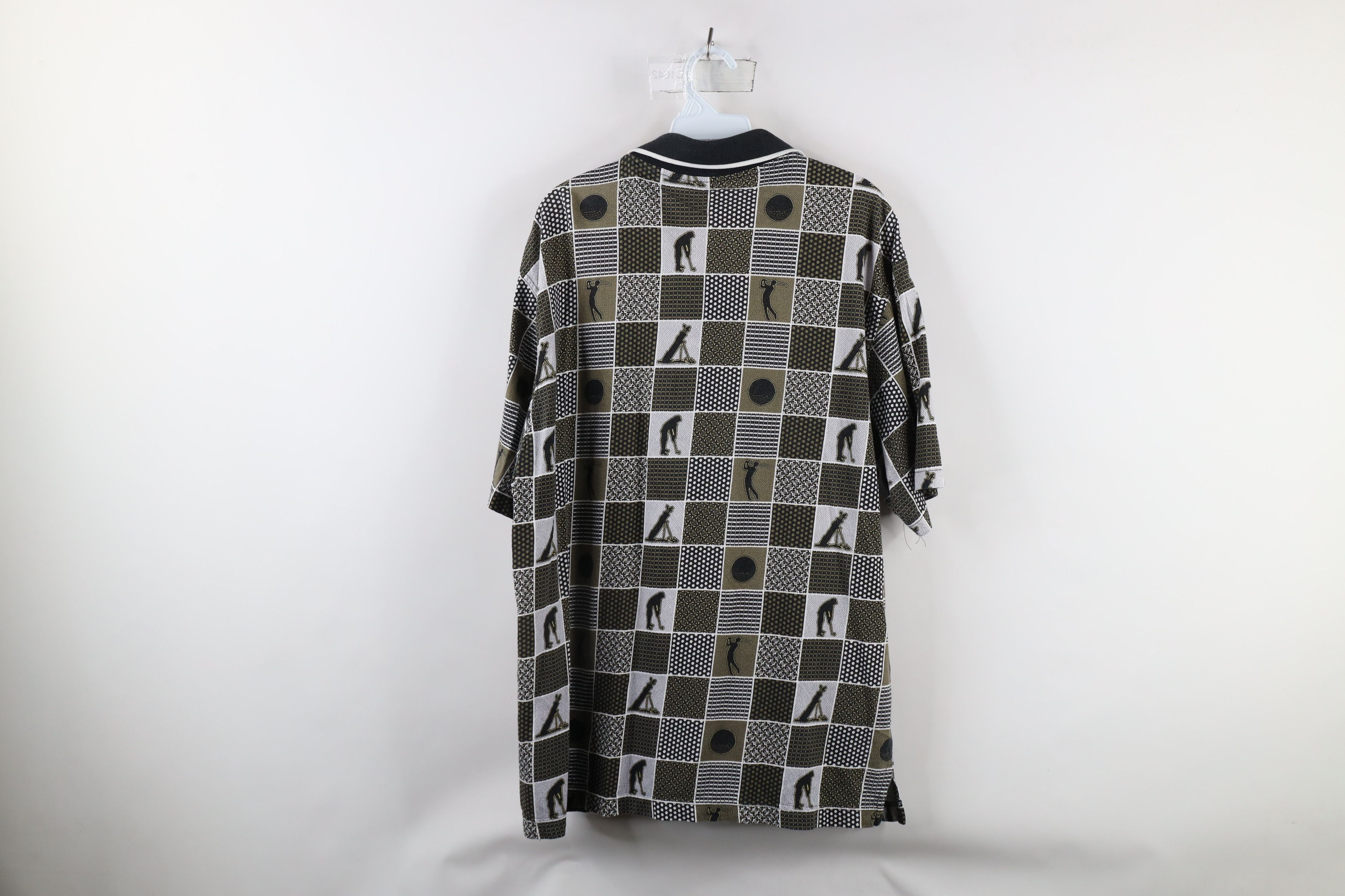 Vintage Vintage 90s Streetwear Print Checkered Golf Polo Shirt Size US XL / EU 56 / 4 - 8 Thumbnail