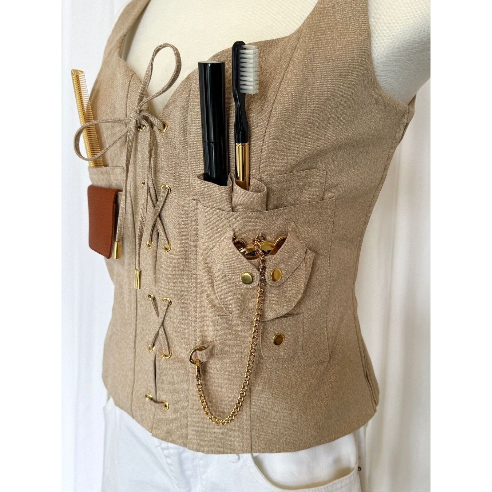 Moschino AW21 MOSCHINO Couture Jeremy Scott Kit Bustier Top IT42 Size M / US 6-8 / IT 42-44 - 4 Thumbnail