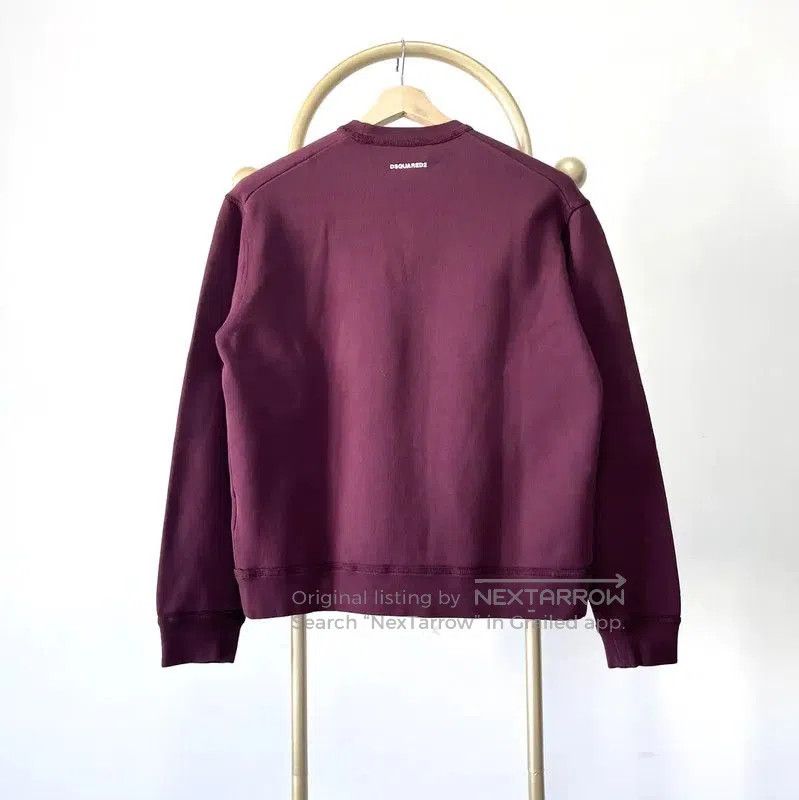 Dsquared2 DSQUARED2 Icon Burgundy Long Sleeve Sweatshirt . Size XXS / US 00 / IT 34 - 3 Thumbnail
