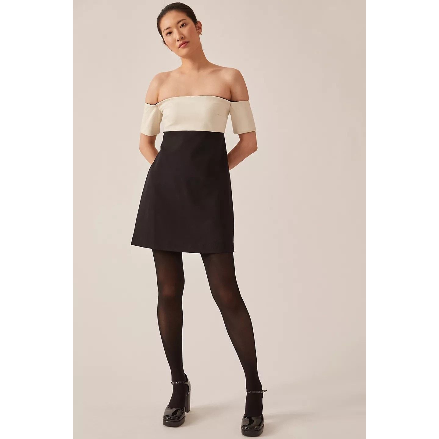 Anthropologie New Anthropologie Maeve Colorblock Knit Mini Dress $160 XXS Size XXS / US 00 / IT 34 - 2 Thumbnail