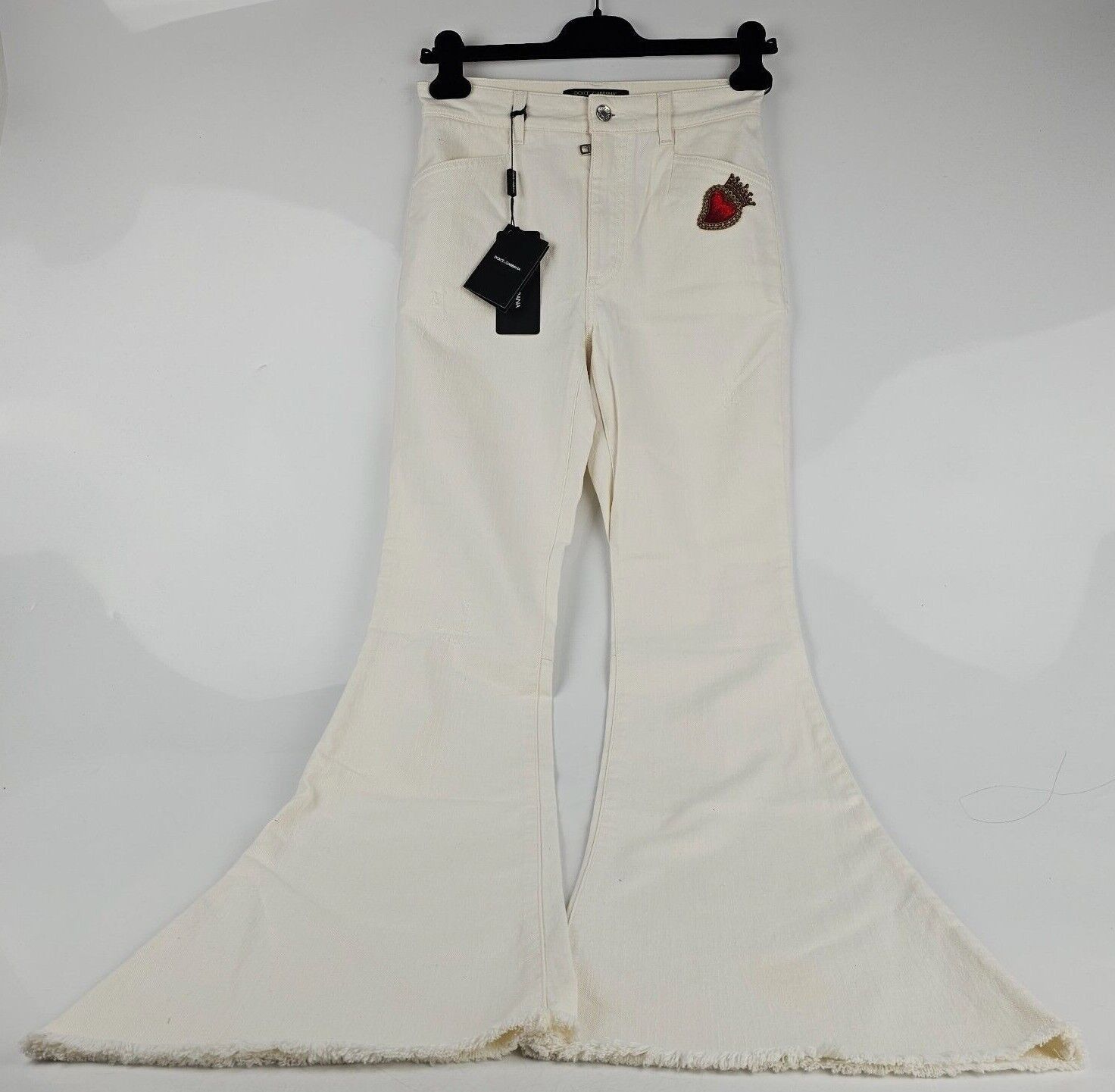 Dolce&Gabbana White Wide Jeans New