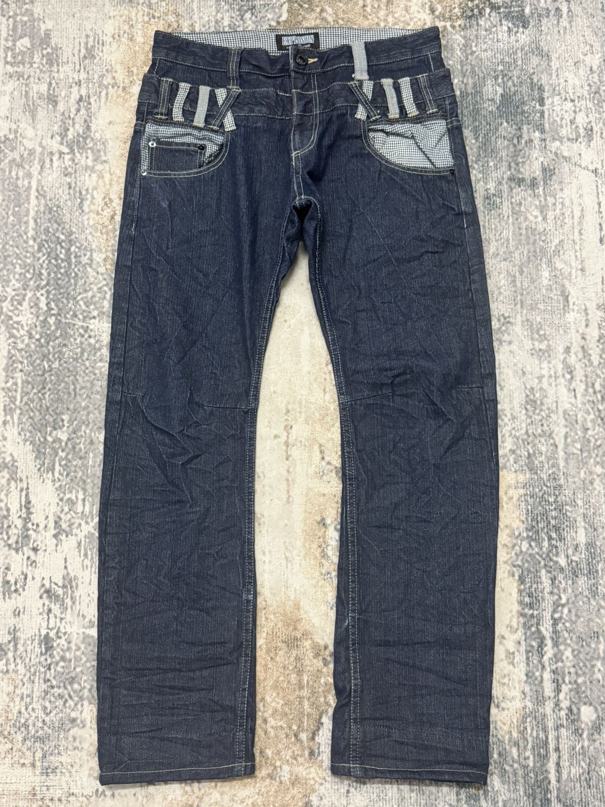 Japanese Brand Explosion Dominate Double Waist Denim Jeans Japanase Denim Size US 32 / EU 48 - 1 Thumbnail