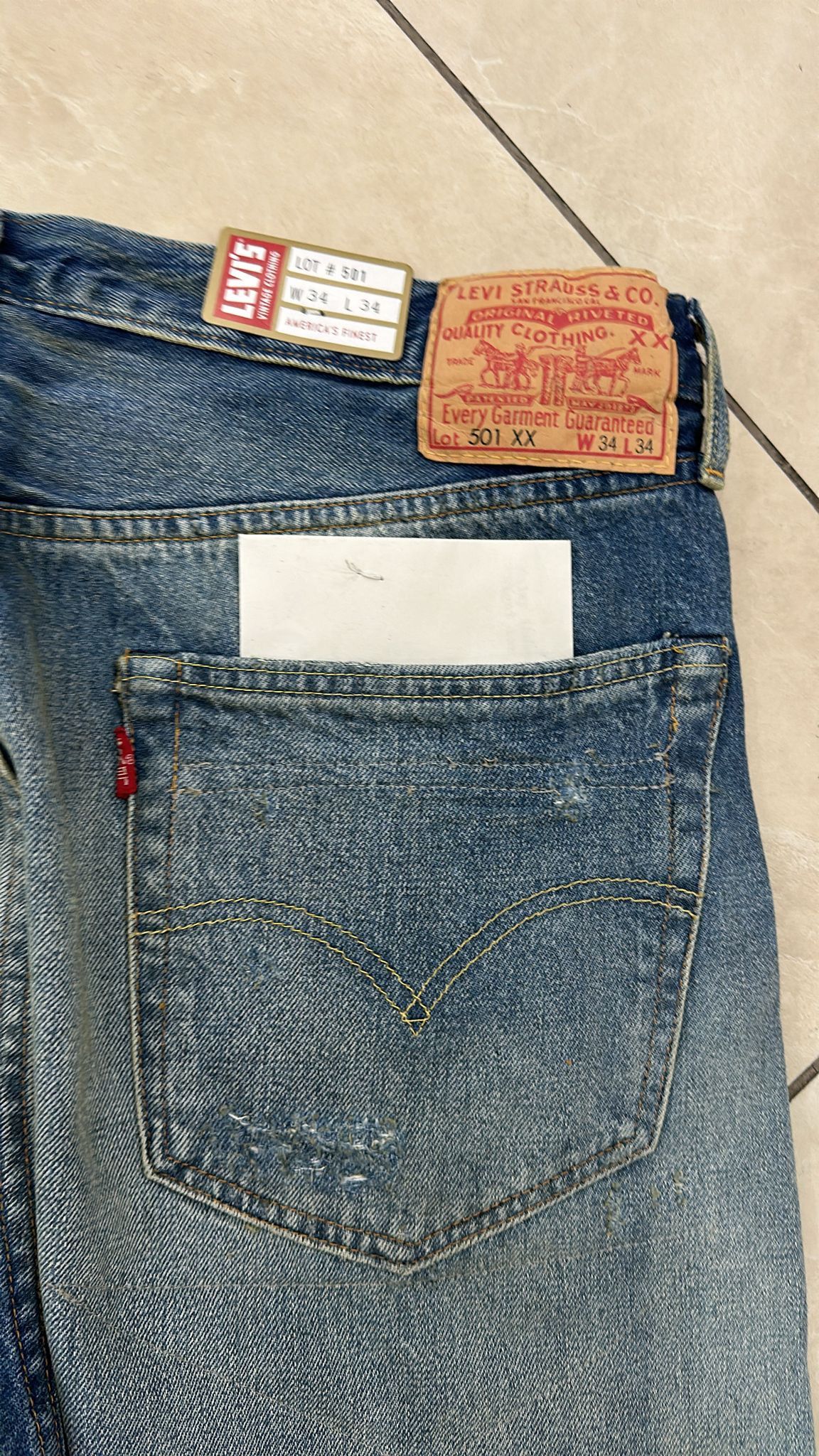 Levi's Vintage Clothing LVC Levi's Vintage Clothing 1955 501XX BigE Selvedge Jeans Size US 34 / EU 50 - 6 Thumbnail