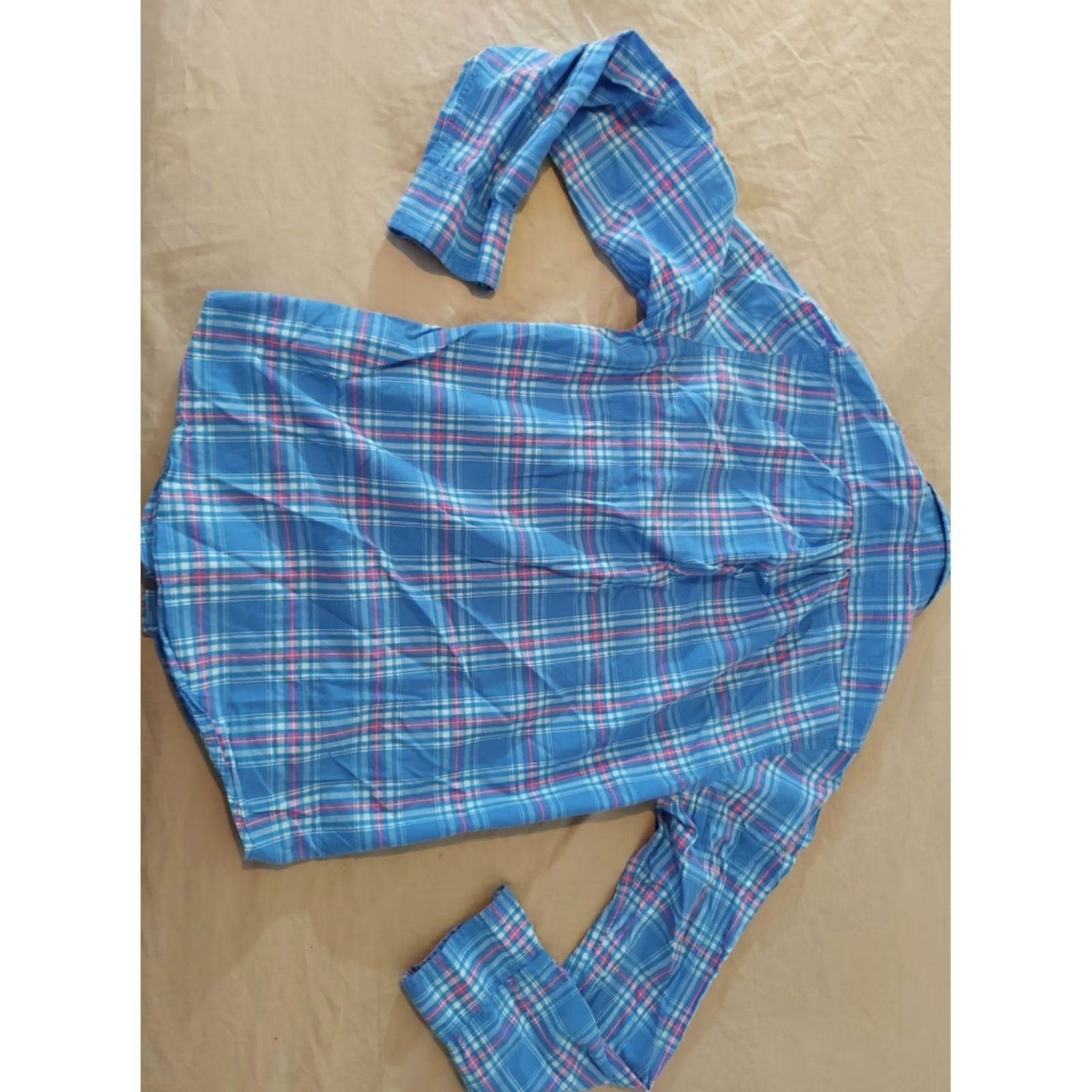 Vineyard Vines VINTAGE Mens Vineyard Vines Plaid Dress Shirt XS Blue Button Cotton Size 34R - 4 Thumbnail