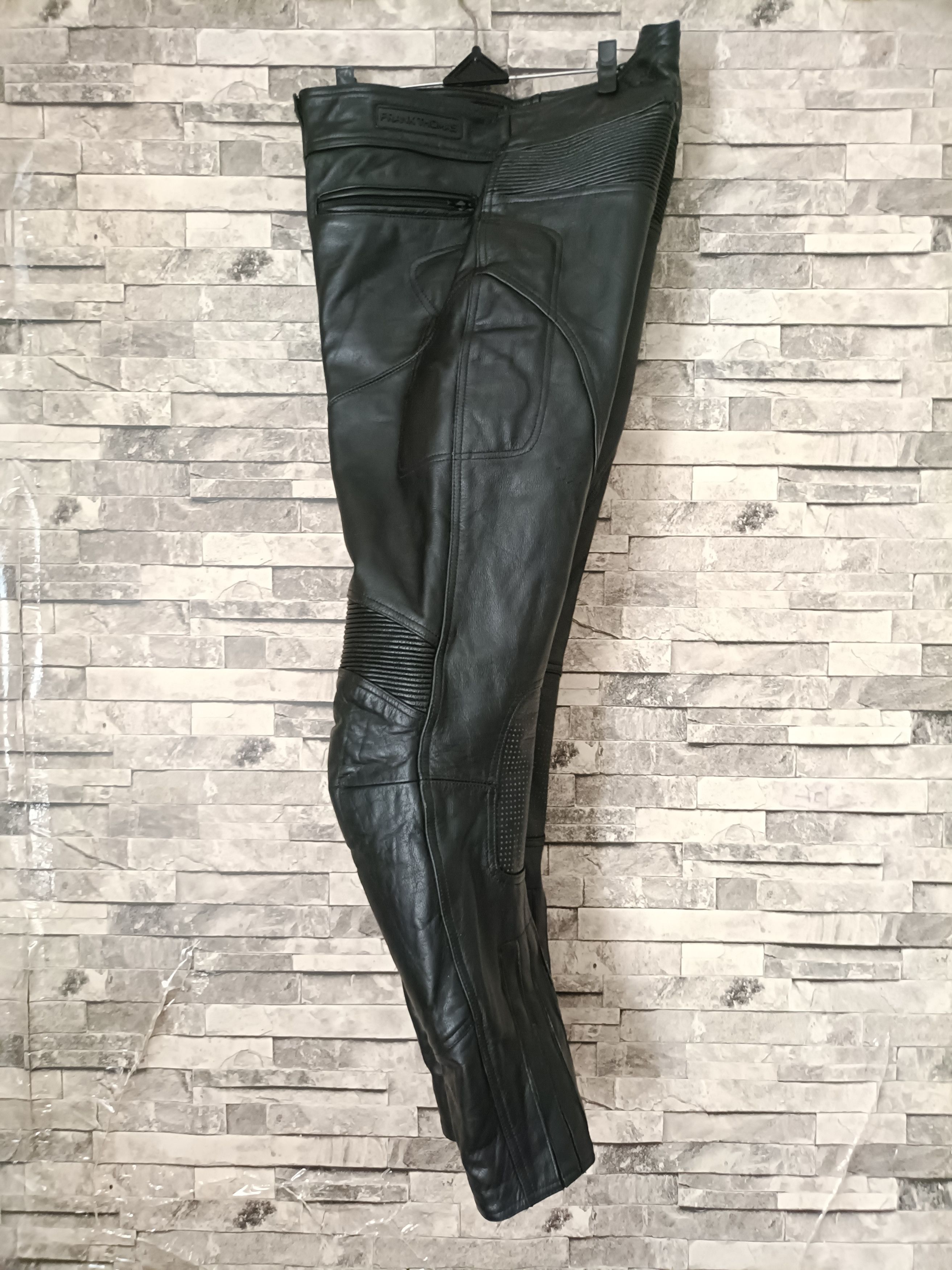 Leather Frank Thomas full grain leather touring biker pants Size US 34 / EU 50 - 9 Thumbnail