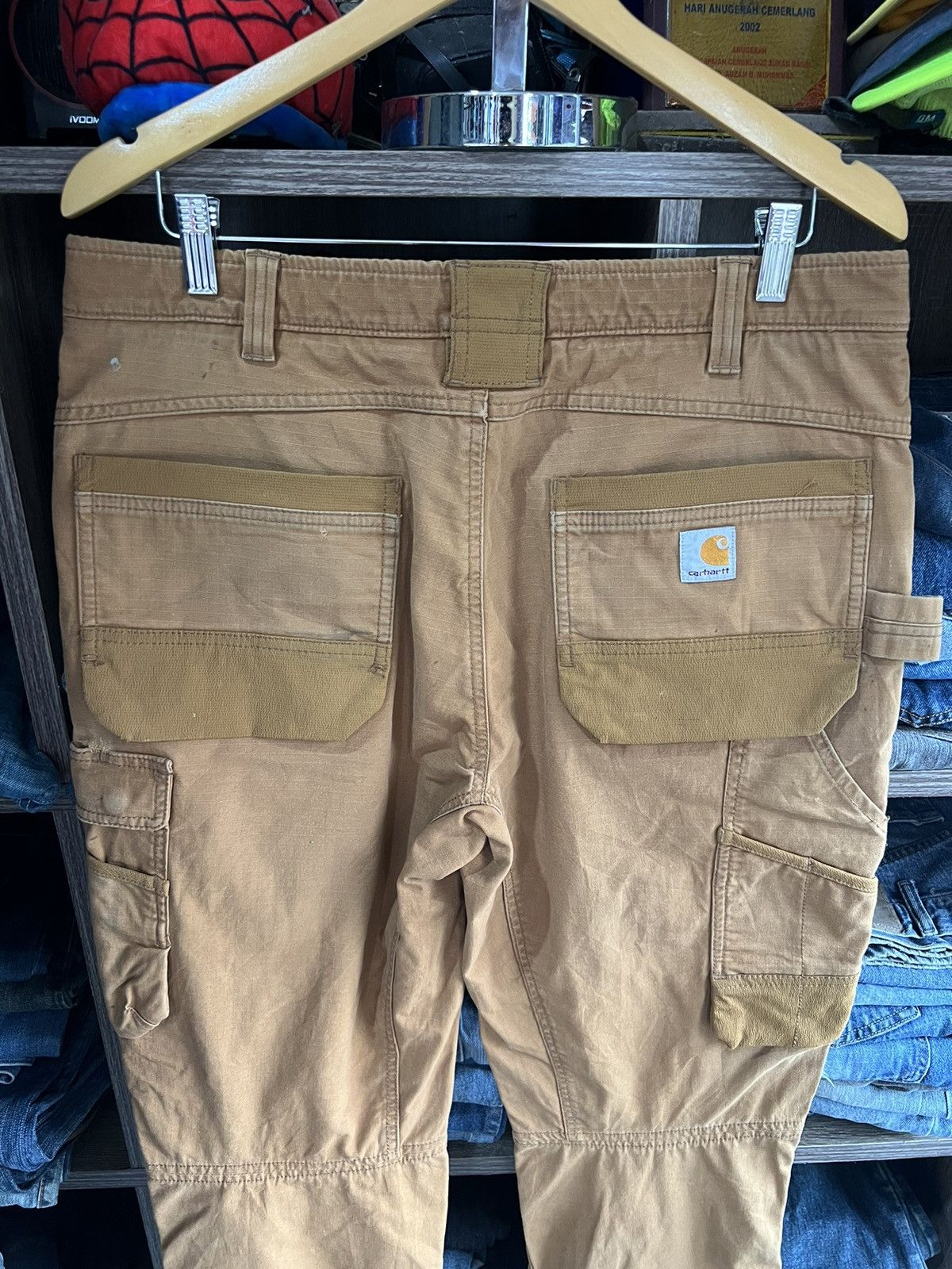 Carhartt 🔥Crazy Rare Carhartt Ripstop Multipockets Double Knee Size US 35 - 14 Thumbnail