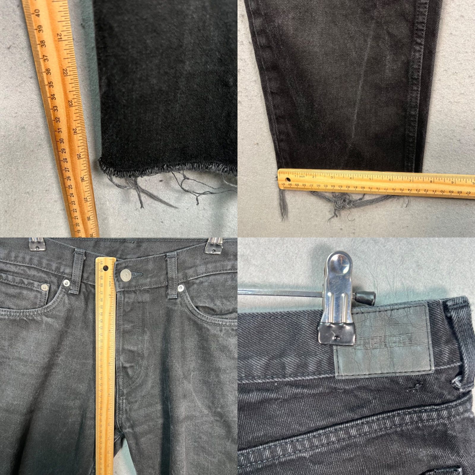 Weekday Weekday Jeans Mens 32x27 Black Denim Straight 5-Pocket Vintage No N/A Frayed Hem Tight? (use original words only) Size US 32 / EU 48 - 8 Thumbnail