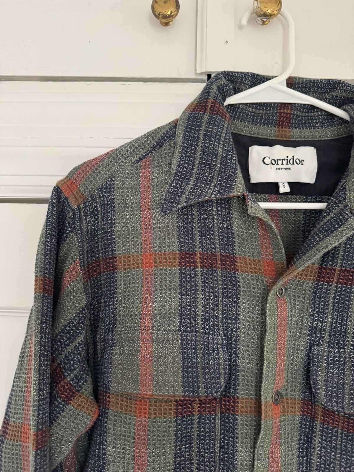 Corridor Corridor Twisted Yarn Waffle Olive Plaid Small Size US S / EU 44-46 / 1 - 2 Thumbnail