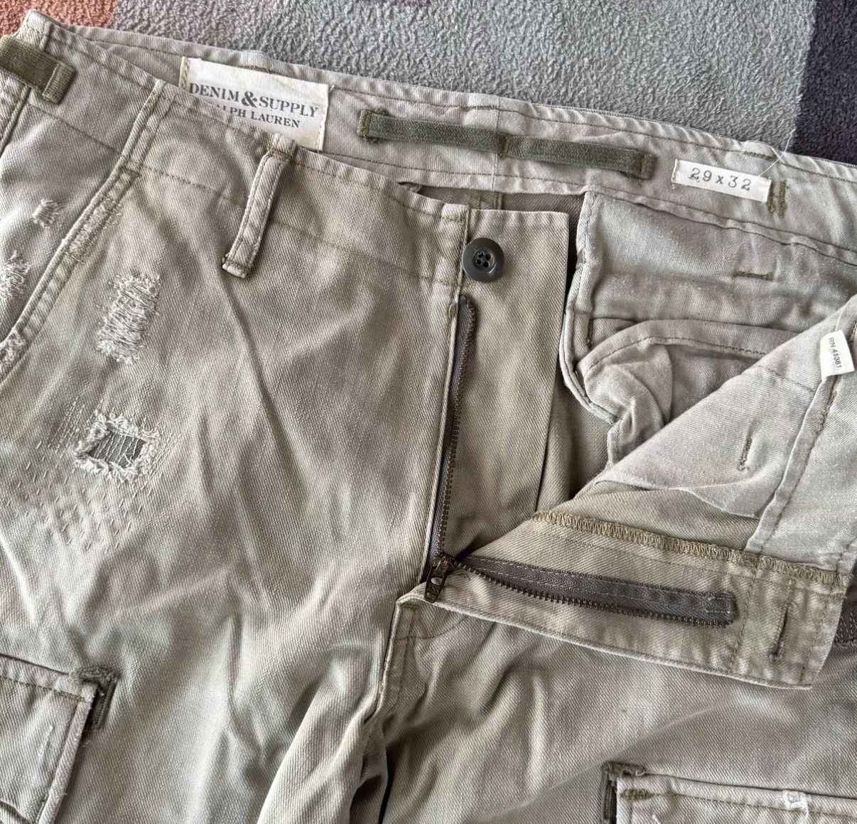 Denim & Supply Ralph Lauren Denim Supply Ralph Lauren RL Sashiko Patch Cargo Pants K22 Size US 29 - 4 Thumbnail