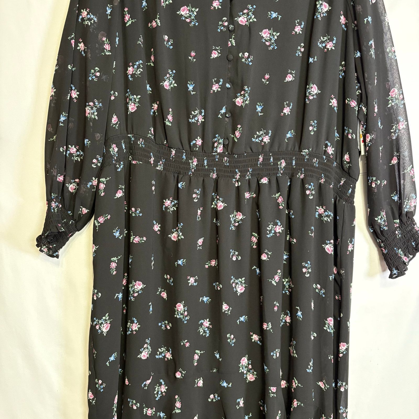 Other Calico Rich Black (Floral Print) MSRP $99 Size 3XL / US 20-22 - 3 Thumbnail