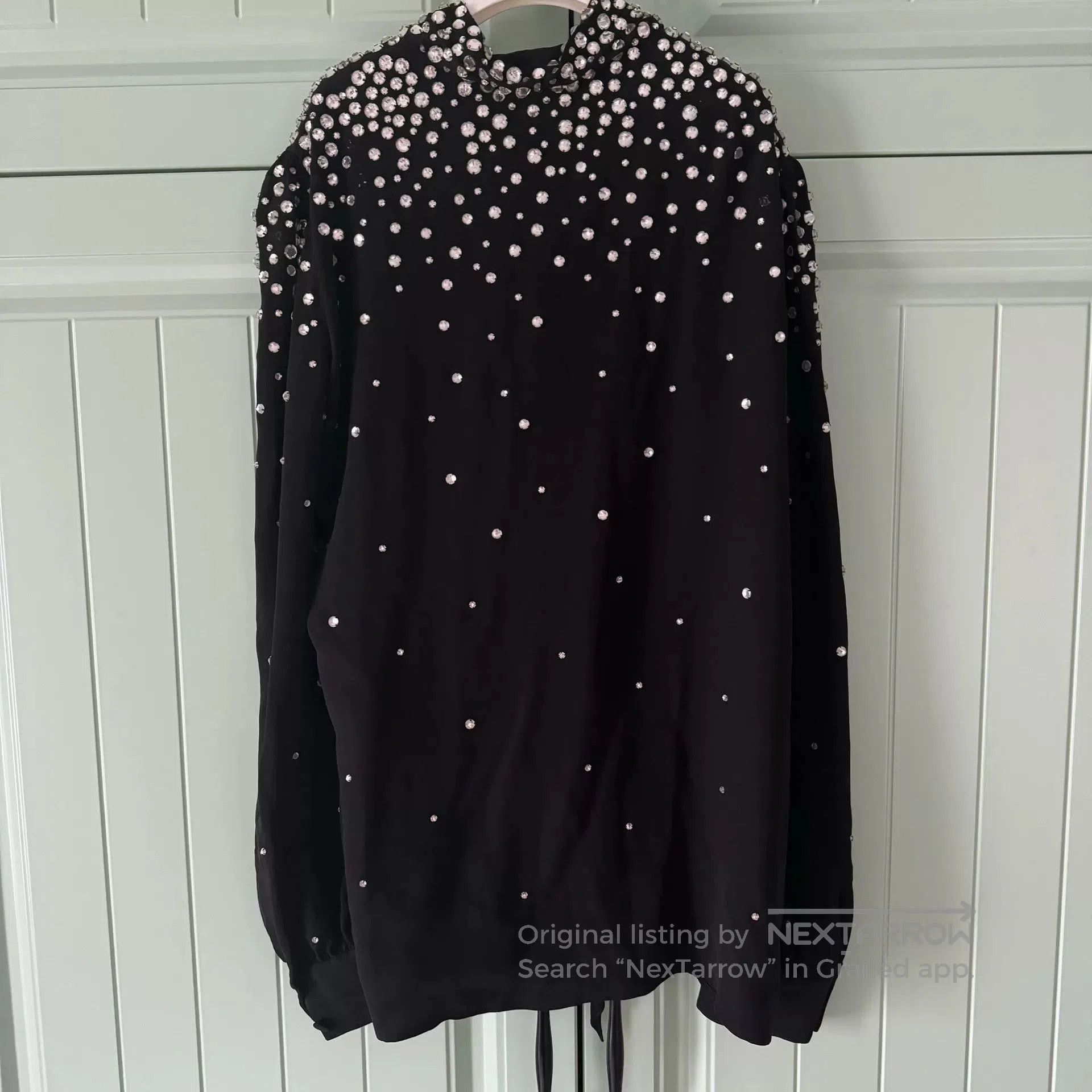 Saint Laurent Paris Saint Laurent Black Rhinestone Shirt. Size S / US 4 / IT 40 - 2 Thumbnail