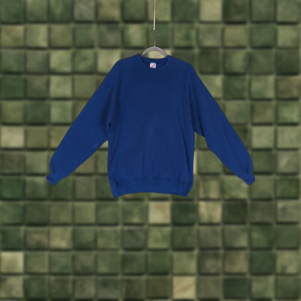 Jerzees VINTAGE Jerzees Sweatshirt Crew Neck Blue 2XL Mens 90s Pullover All Seasons Smooth Fleece Cotton-Polyester Regular Fit Sweatshirt Crewneck Sall? Size US XXL / EU 58 / 5 - 1 Thumbnail
