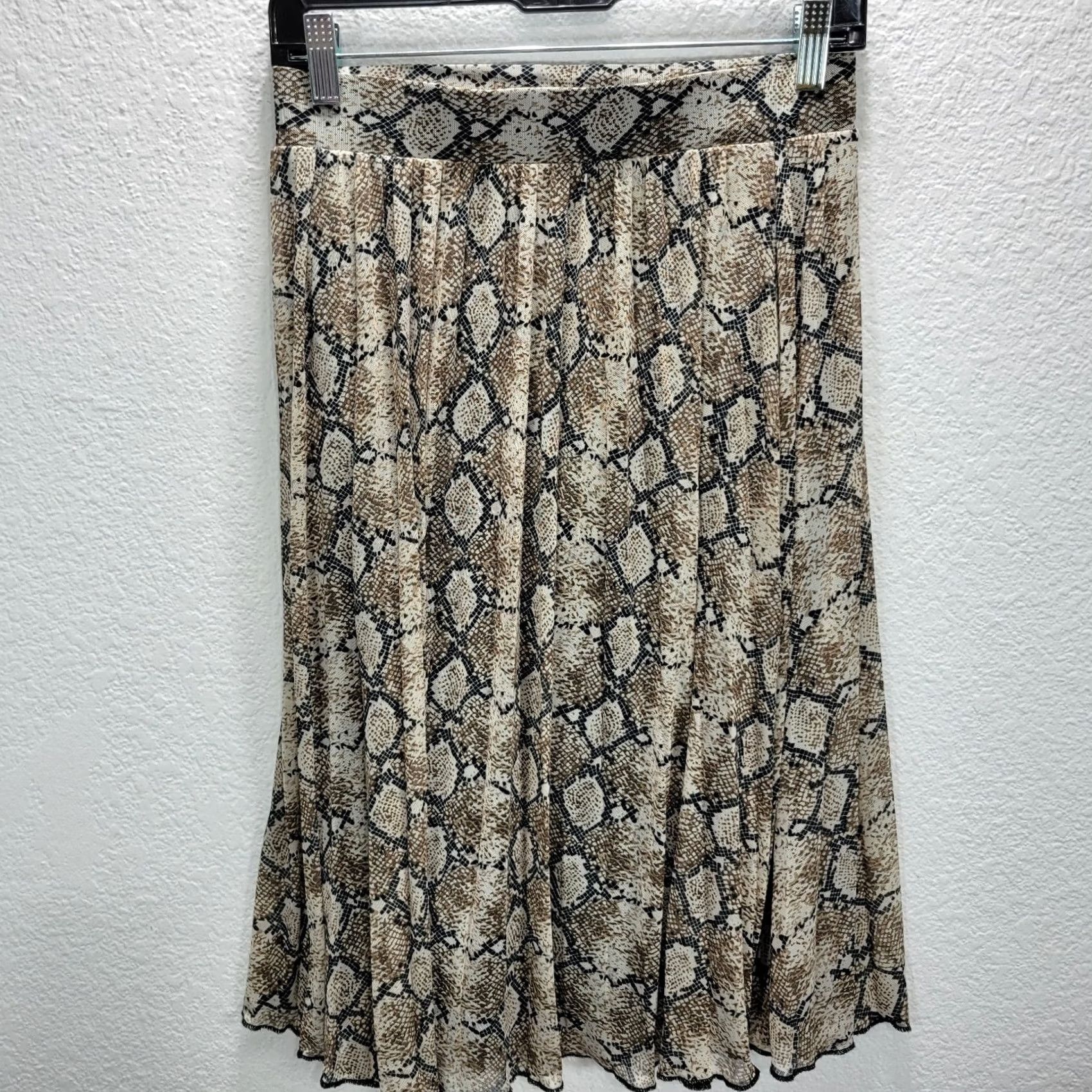 Vintage Womens Mickey Joey Python Snakeskin Print Midi Skirt Sz S New - Misure Size 28" / US 6 / IT 42 - 3 Thumbnail