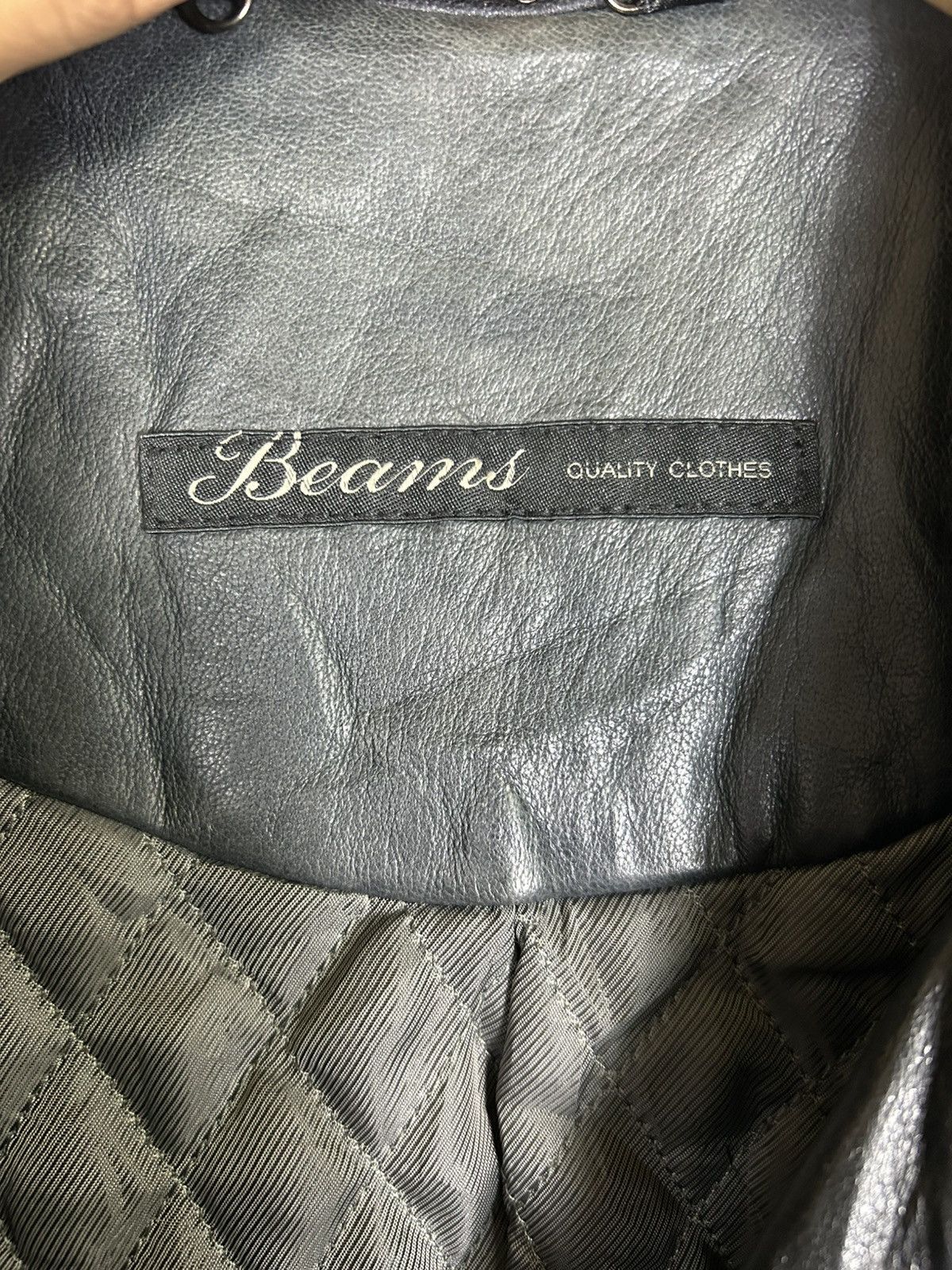 Beams Japan 🔥Beams Japan Leather Riders Double Collar Jacket Size US L / EU 52-54 / 3 - 13 Thumbnail