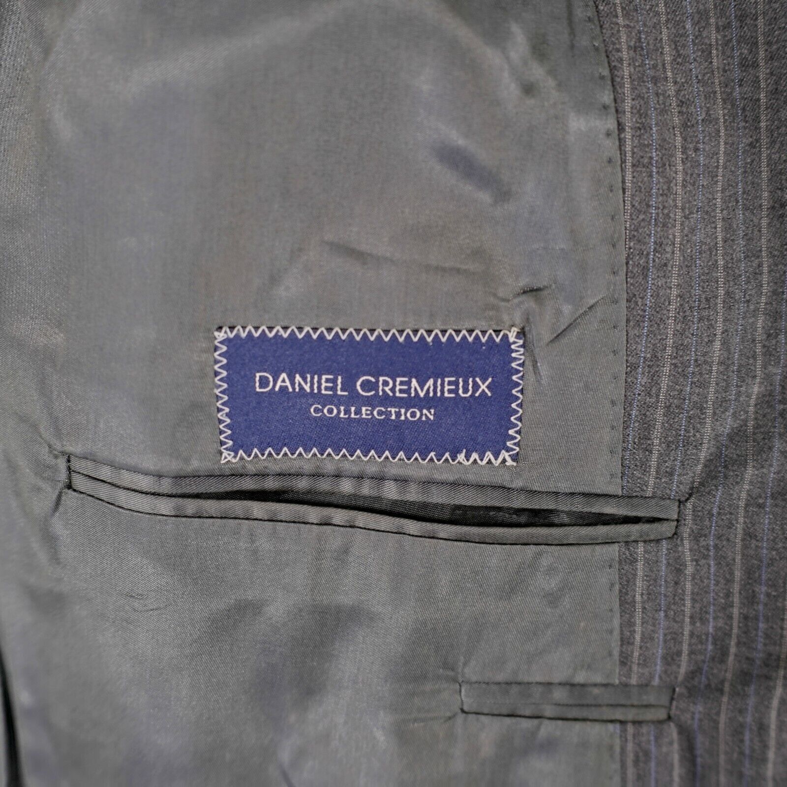 Loro Piana Loro Piana Cremieux Wool Gray Blue Striped 3 Button Suit Jac Size 44L - 10 Thumbnail