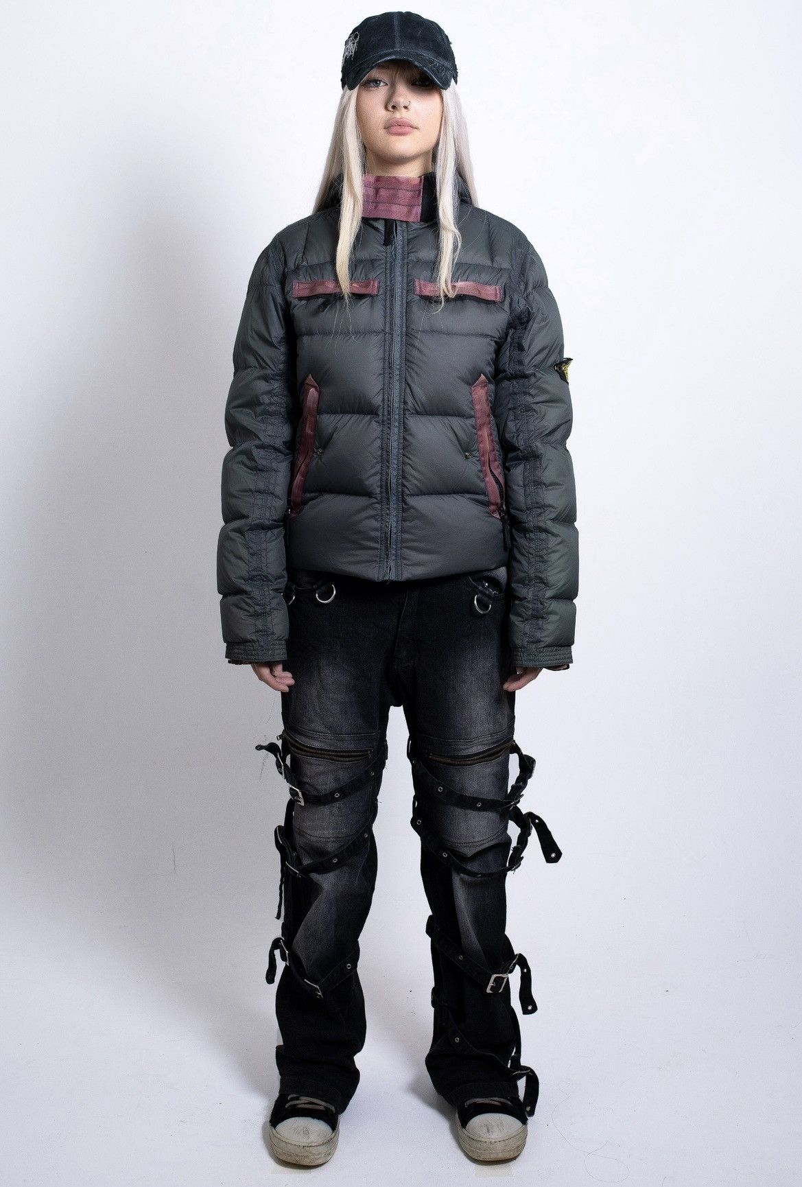 Stone Island Cast Metal Leather Jacket