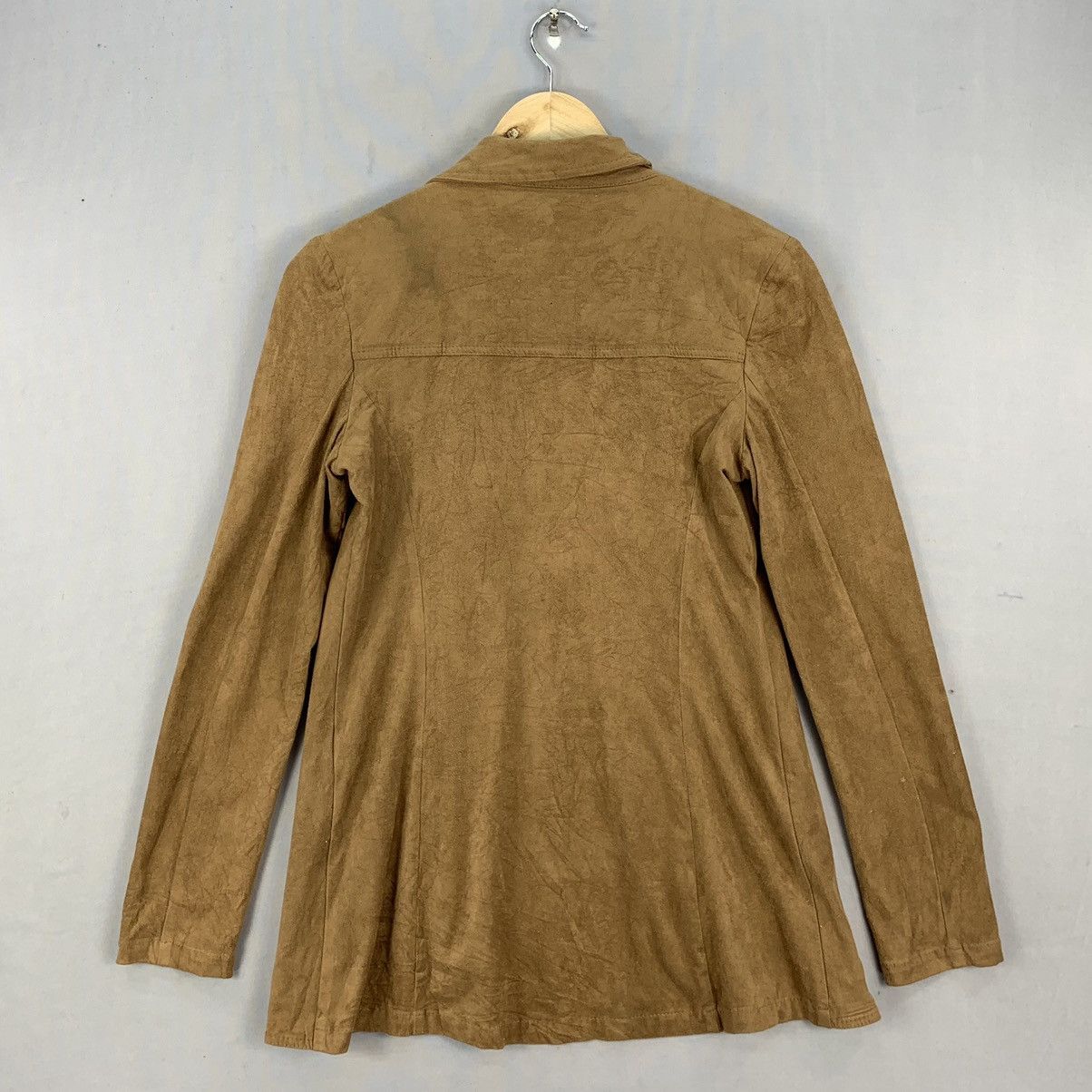 Other Rare Italian Made Faux Suede Cardigan Size S / US 4 / IT 40 - 6 Thumbnail