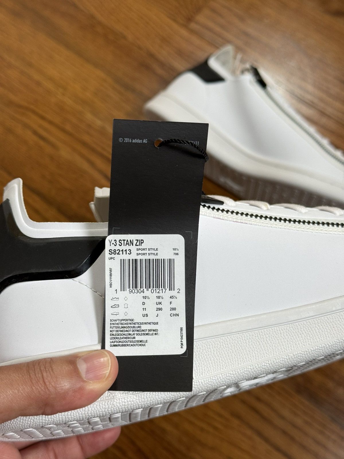 Y-3 Adidas Y-3 Stan Smith Zip 'White 2017 S82113 Men’s Size 11 Size US 11 / EU 44 - 11 Thumbnail