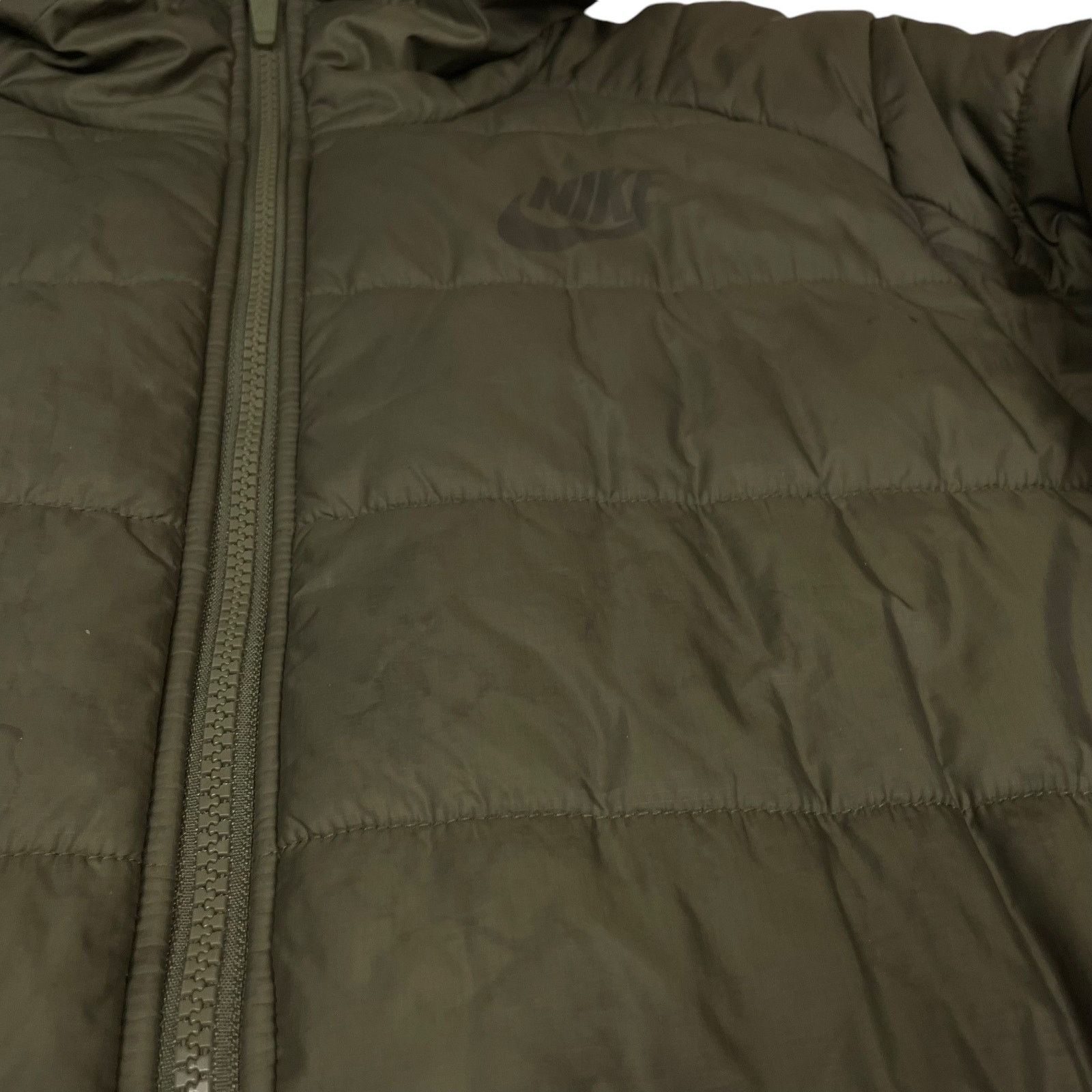 Nike Nike Sportswear Men Olive Green Full Zip Puffer Jacket Small Size US S / EU 44-46 / 1 - 3 Thumbnail