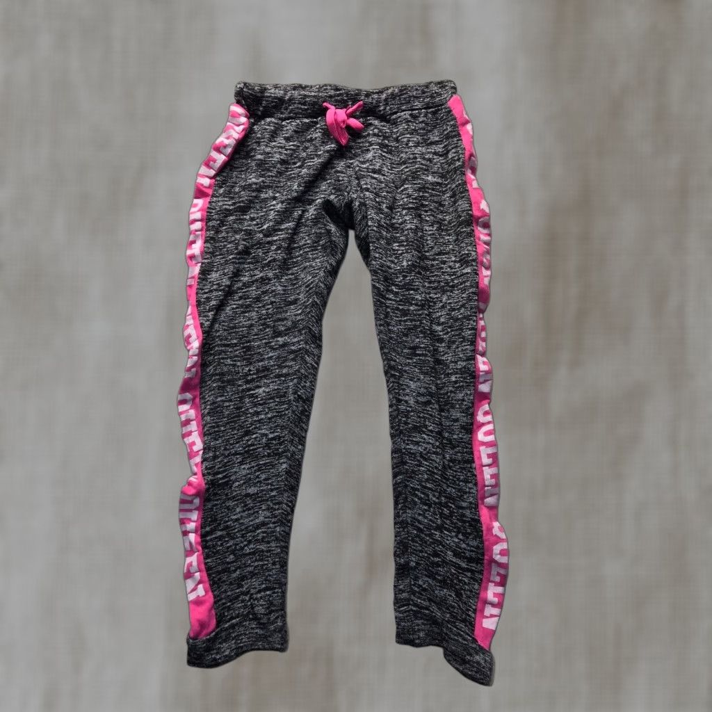 Vintage Bobbie Brooks Queen Gray Pink Lounge Pants Jogger Drawstring Sleep Stretch M Womens Pants Grade: M Sized? Size 32" / US 10 / IT 46 - 1 Thumbnail