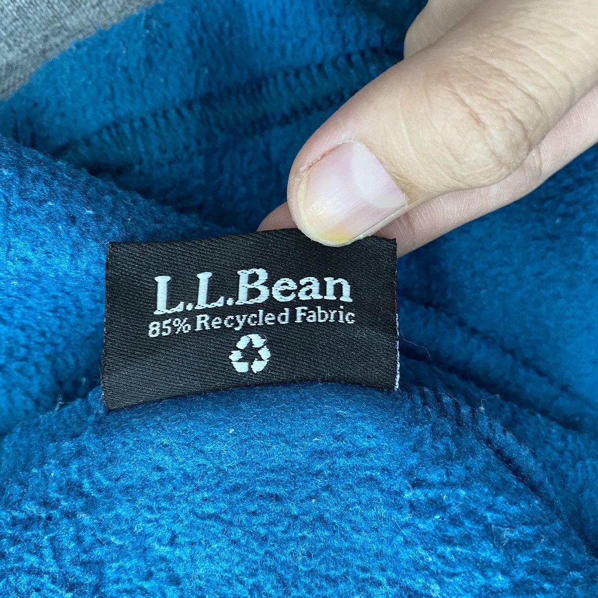 L.L. Bean LL BEAN USA Full Zipper Retro Sherpa Fleece Plain Blue Size US L / EU 52-54 / 3 - 8 Thumbnail