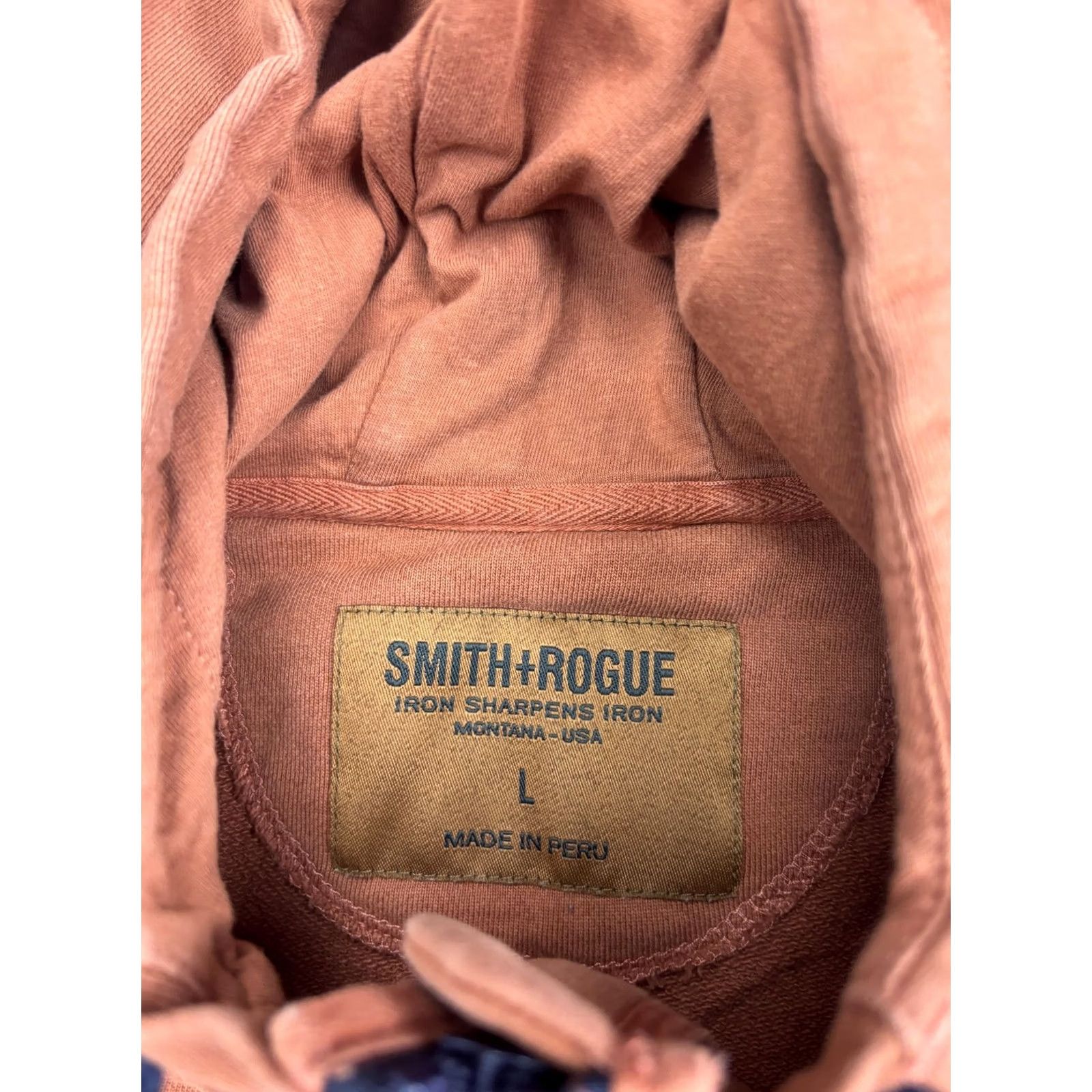 Vintage Smith + Rogue Hoodie Mens L Rust Orange Quarter Zip Drawstring Front Pocket Size US L / EU 52-54 / 3 - 3 Thumbnail