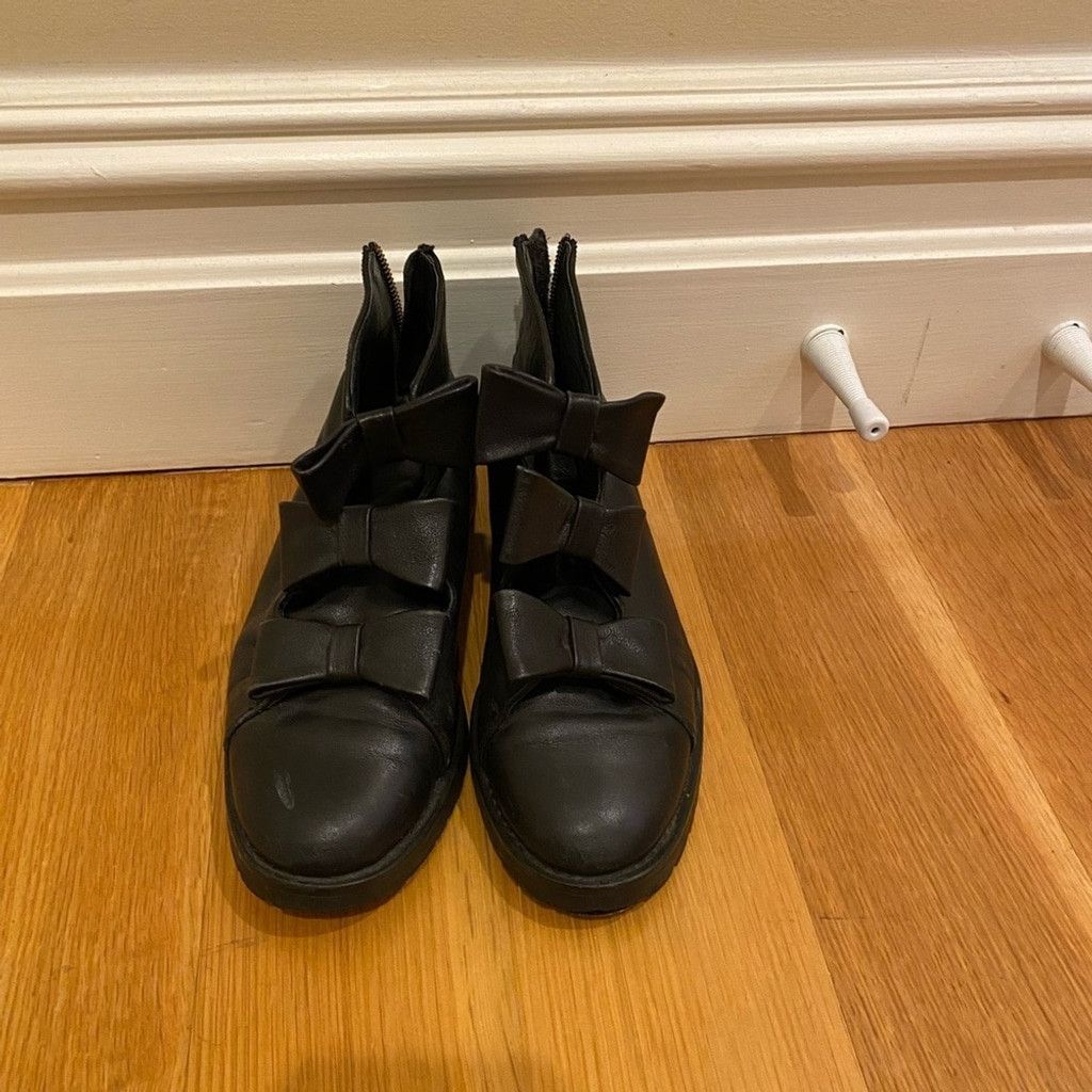 The Unbranded Brand F-troupe Katherine Bow Leather Bootie Size US 6 / IT 36 - 4 Thumbnail