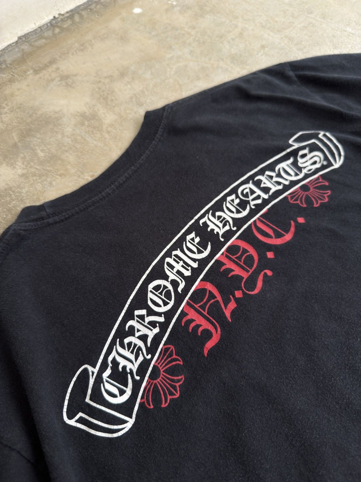 Chrome Hearts Chrome Hearts NYC Exclusive scroll logo tshirt black Size US M / EU 48-50 / 2 - 3 Thumbnail