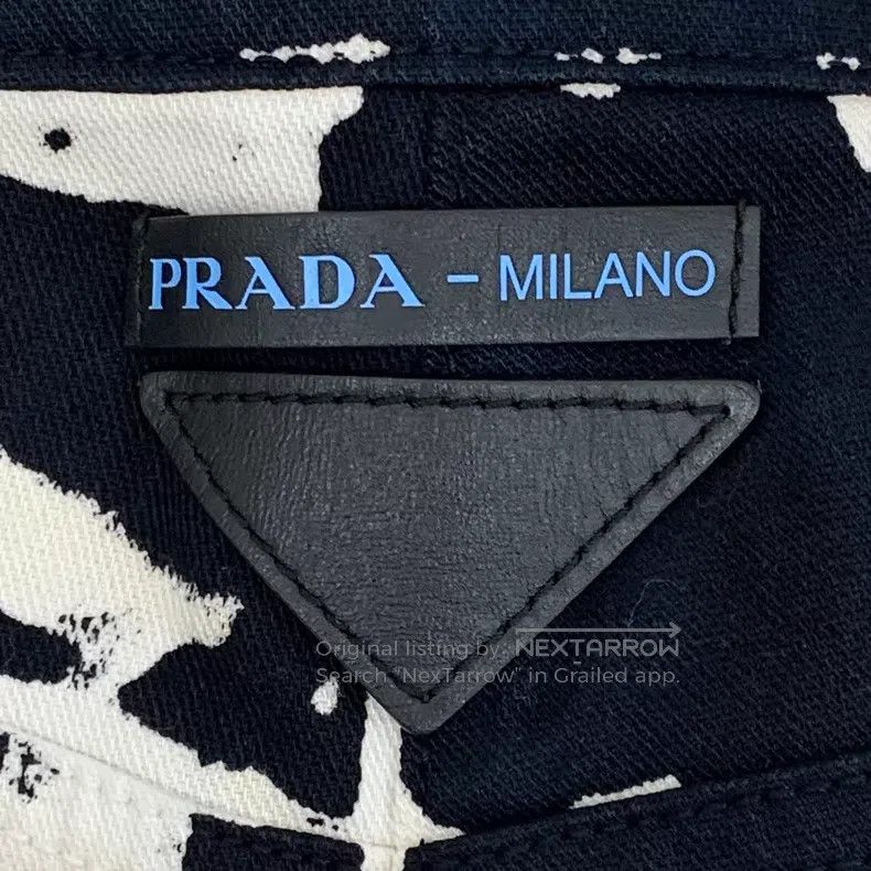Prada Prada Black graffiti printed cotton casual denim trousers Size 24" / US 00 / IT 34 - 6 Thumbnail