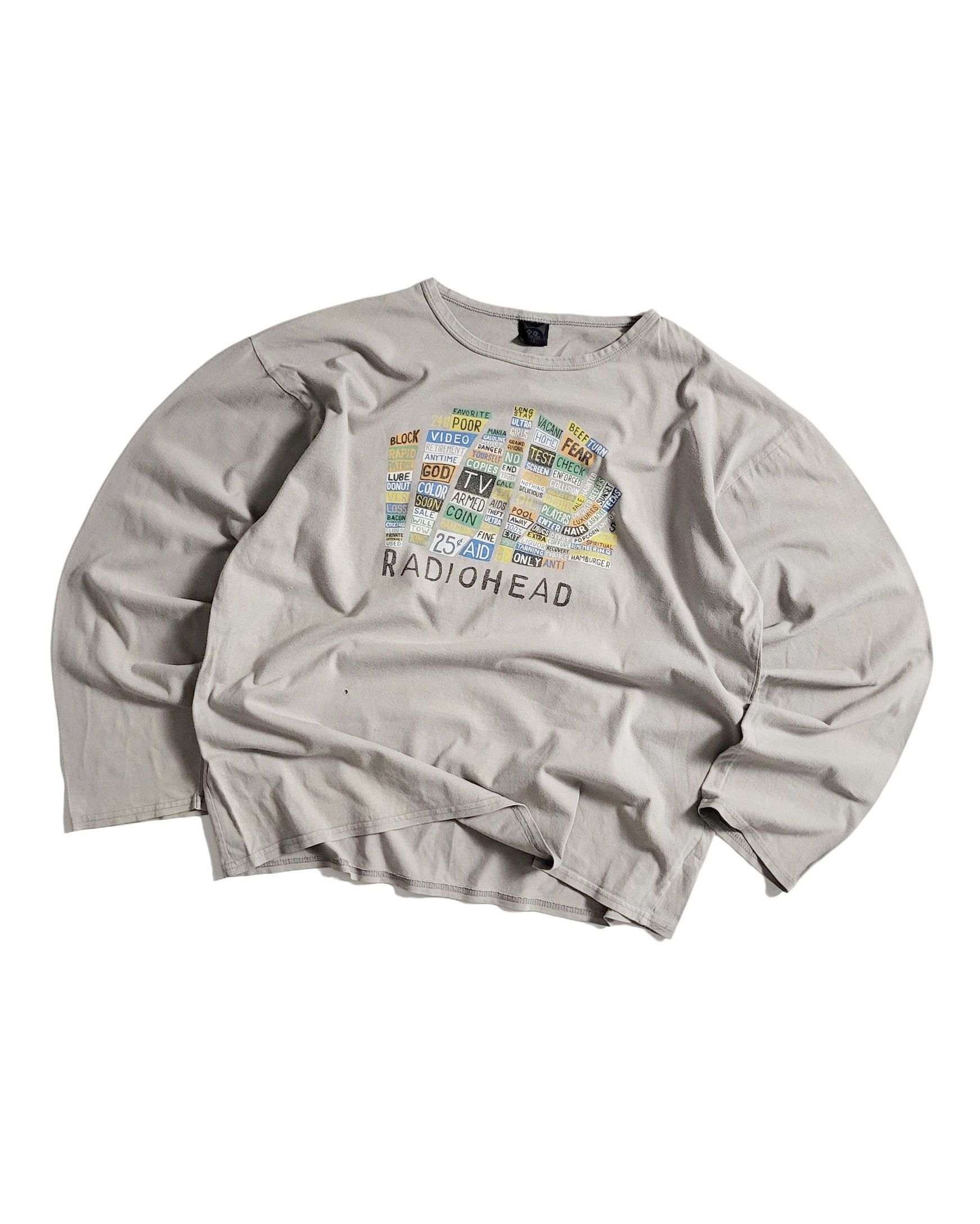 Band Tees 00s Faded Radiohead Hail To The Thief Thom Yorke Longsleeve Size US L / EU 52-54 / 3 - 1 Thumbnail