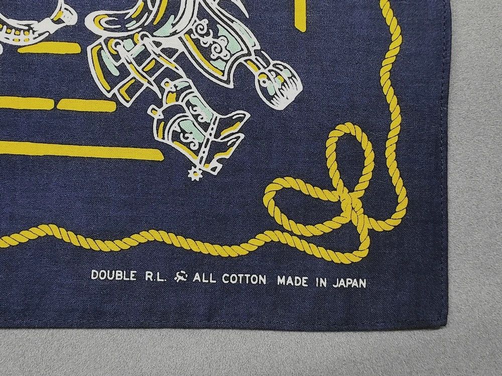 RRL Ralph Lauren RRL INDIGO Bandana COTTON Scarf handkerchief Size ONE SIZE - 9 Thumbnail